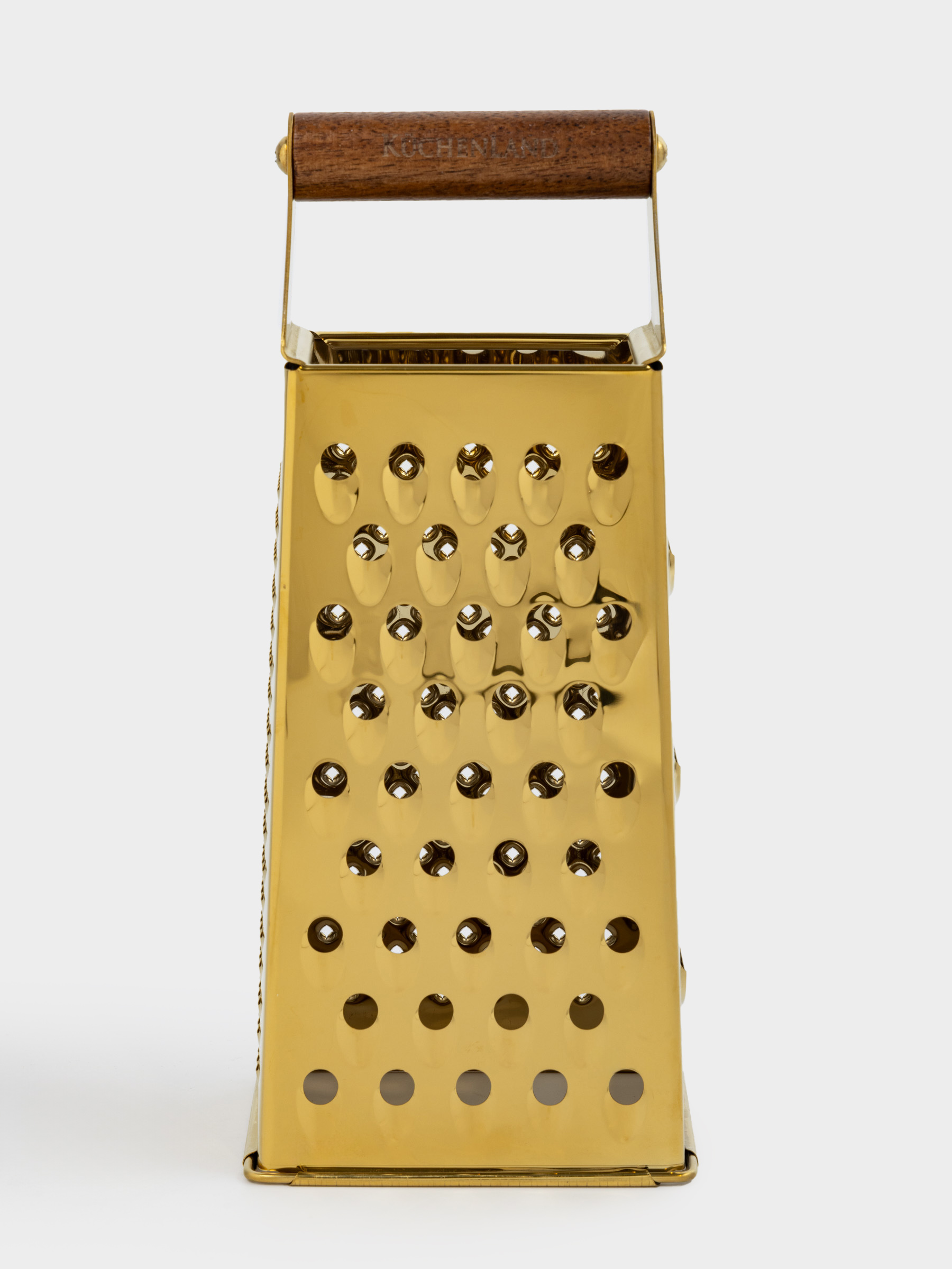 Терка, 24 см, четырехгранная, сталь/дерево, золотистая, Classic gold, image-0