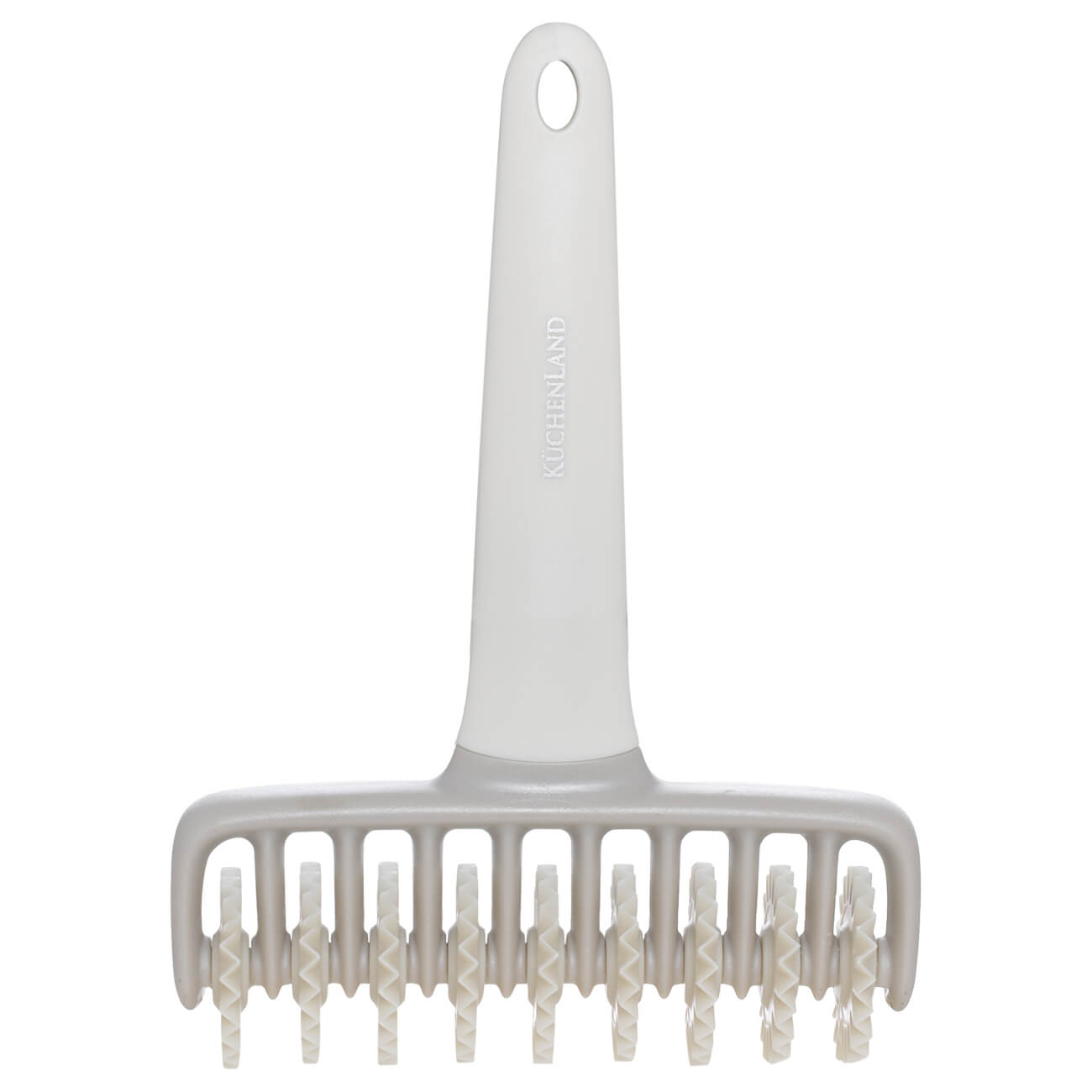 

Ролик для фигурной нарезки теста, 19х14 см, 9 волнистых лезвий, пластик, молочный, Bakery