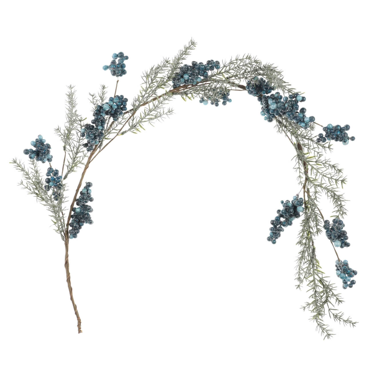 

Ветка-гирлянда декоративная, 1 м, Синие ягоды, Blue berry