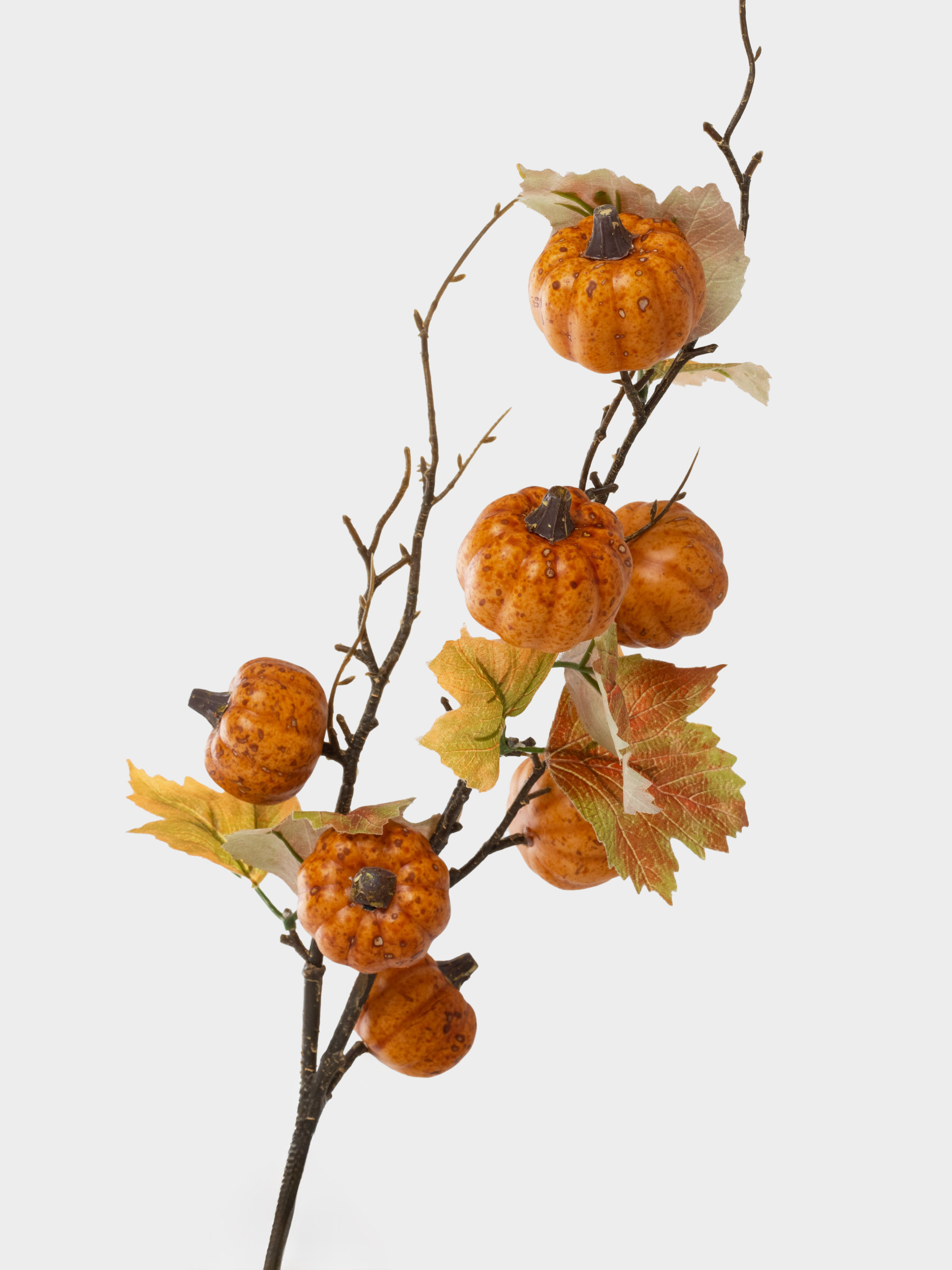 Ветка декоративная, 76 см, пенопласт/полиэстер, Оранжевые тыквы, Forest symphony decor, image-1
