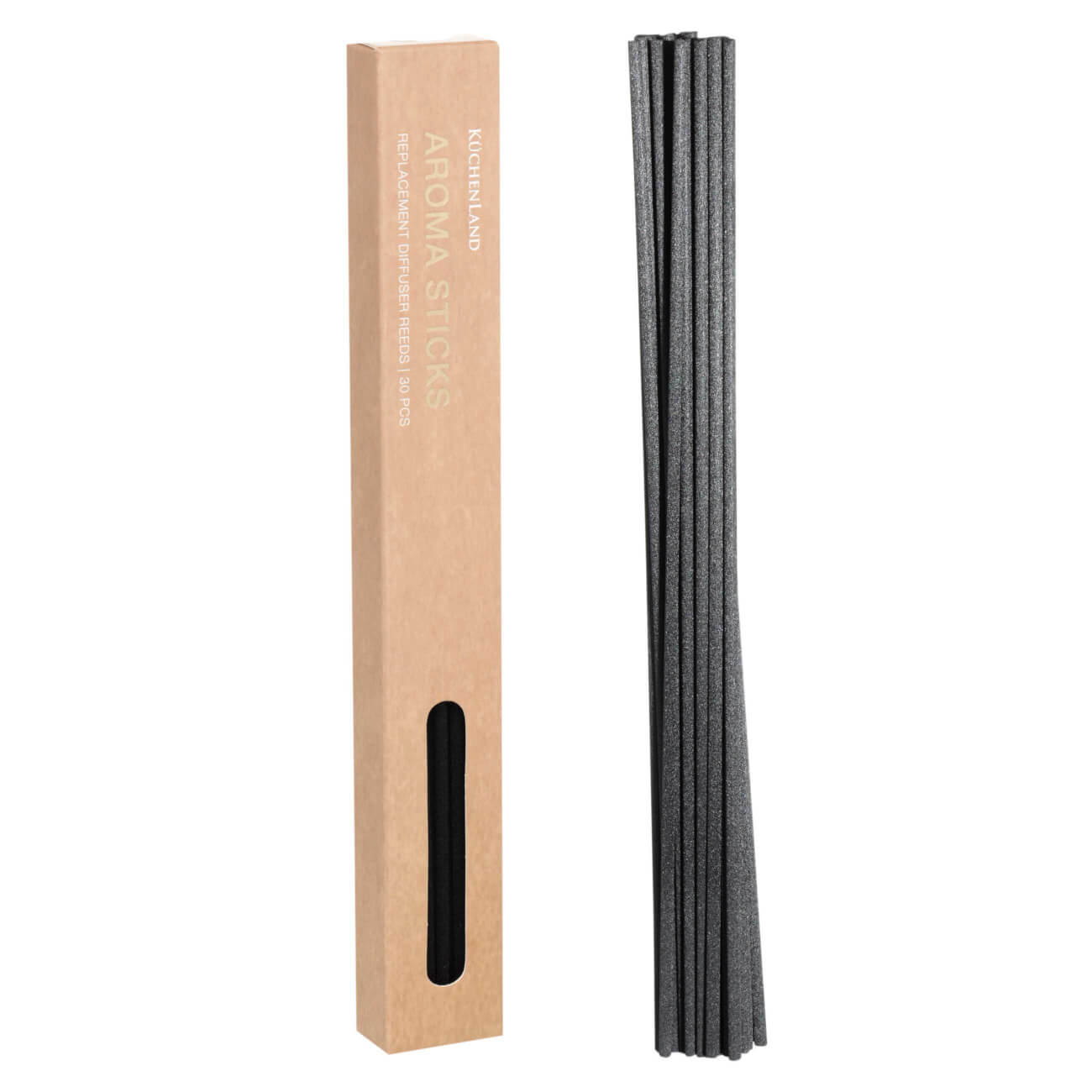 Набор палочек для ароматического диффузора, 23 см, 30 шт, ротанг, черные, Aroma sticks