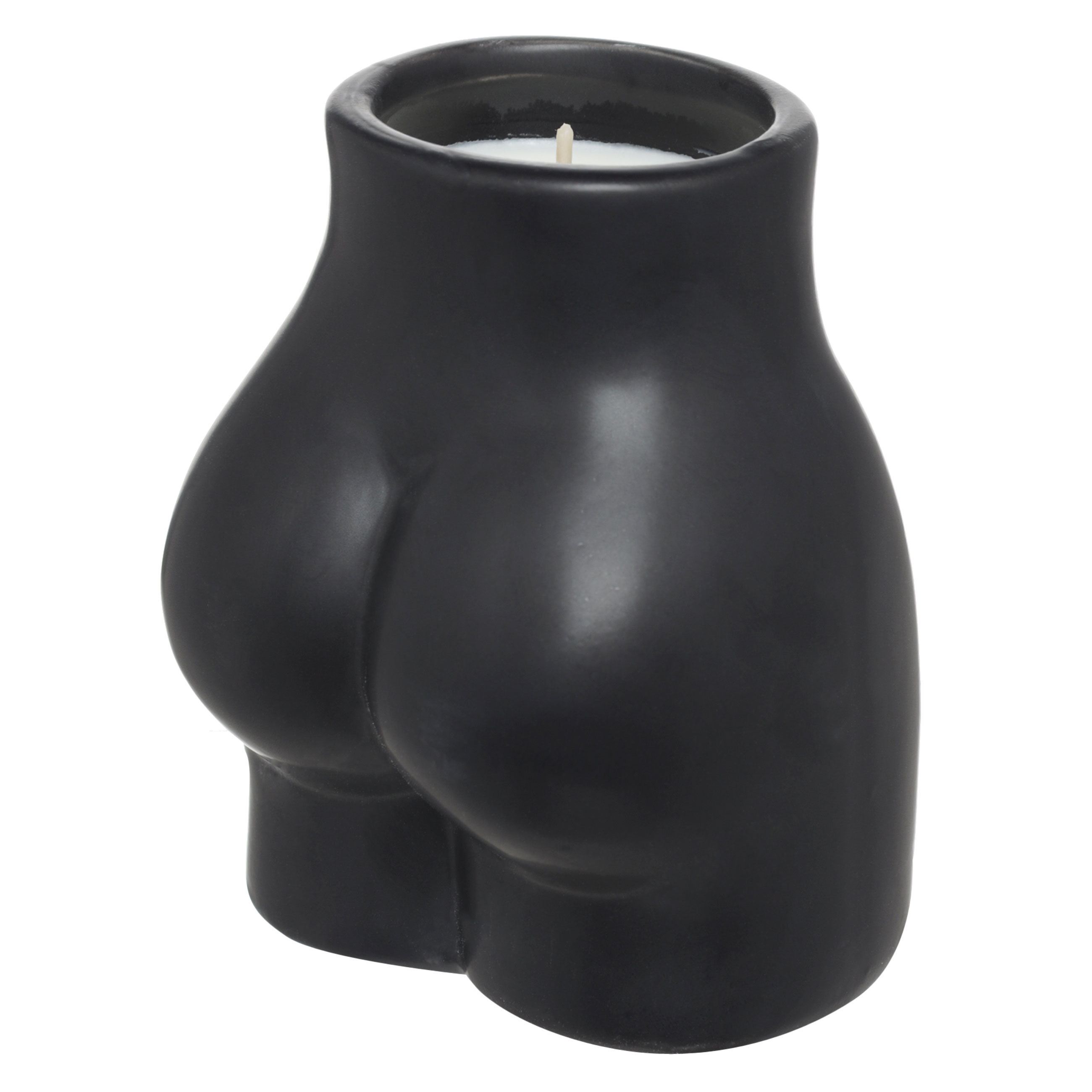 Свеча ароматическая, 10 см, в подсвечнике, керамика, черная, Mexico Orange Blossom, Face изображение № 2