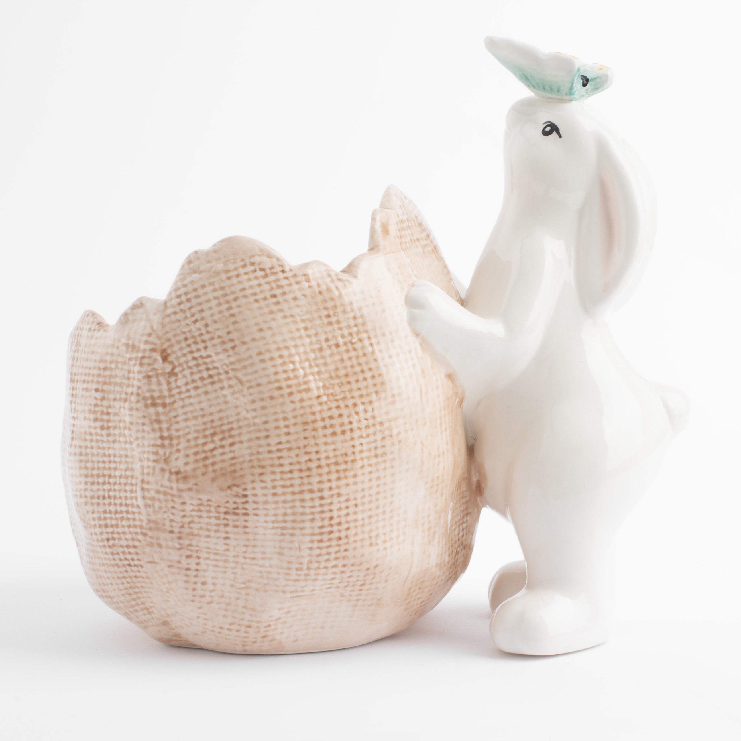 Конфетница, 19х16 см, керамика, Кролик с мешком, Natural Easter изображение № 3