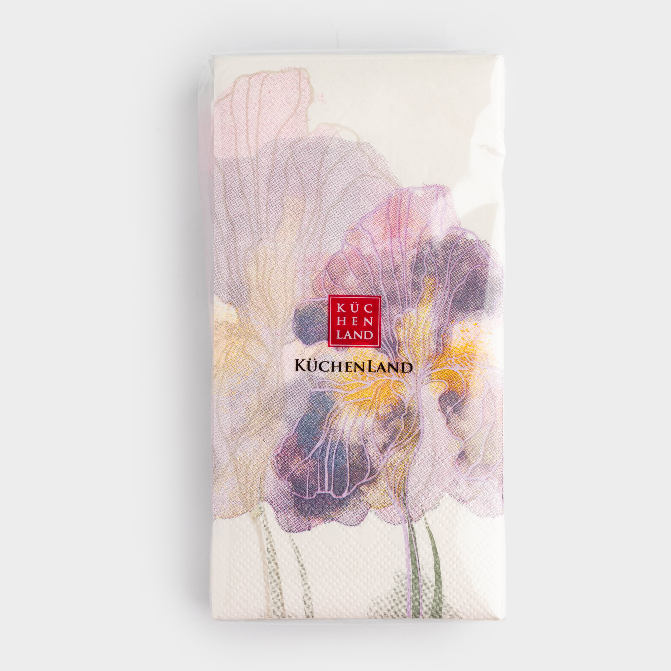 Салфетки бумажные, 33х33 см, 20 шт, прямоугольные, белые, Ирис, Iris garden, image-2