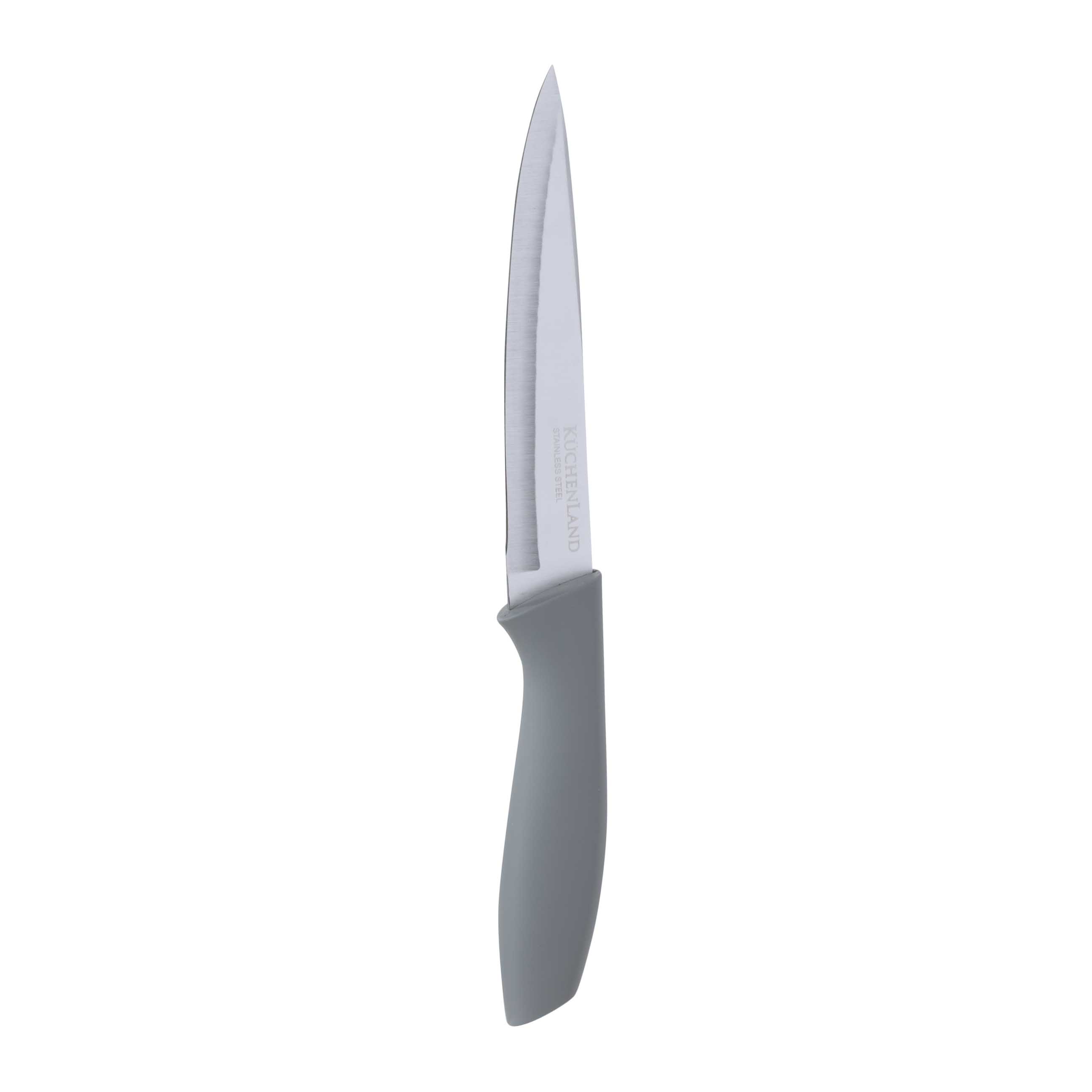 Набор ножей, 5 пр, в подставке, сталь/пластик, серый, Grey steel изображение № 6