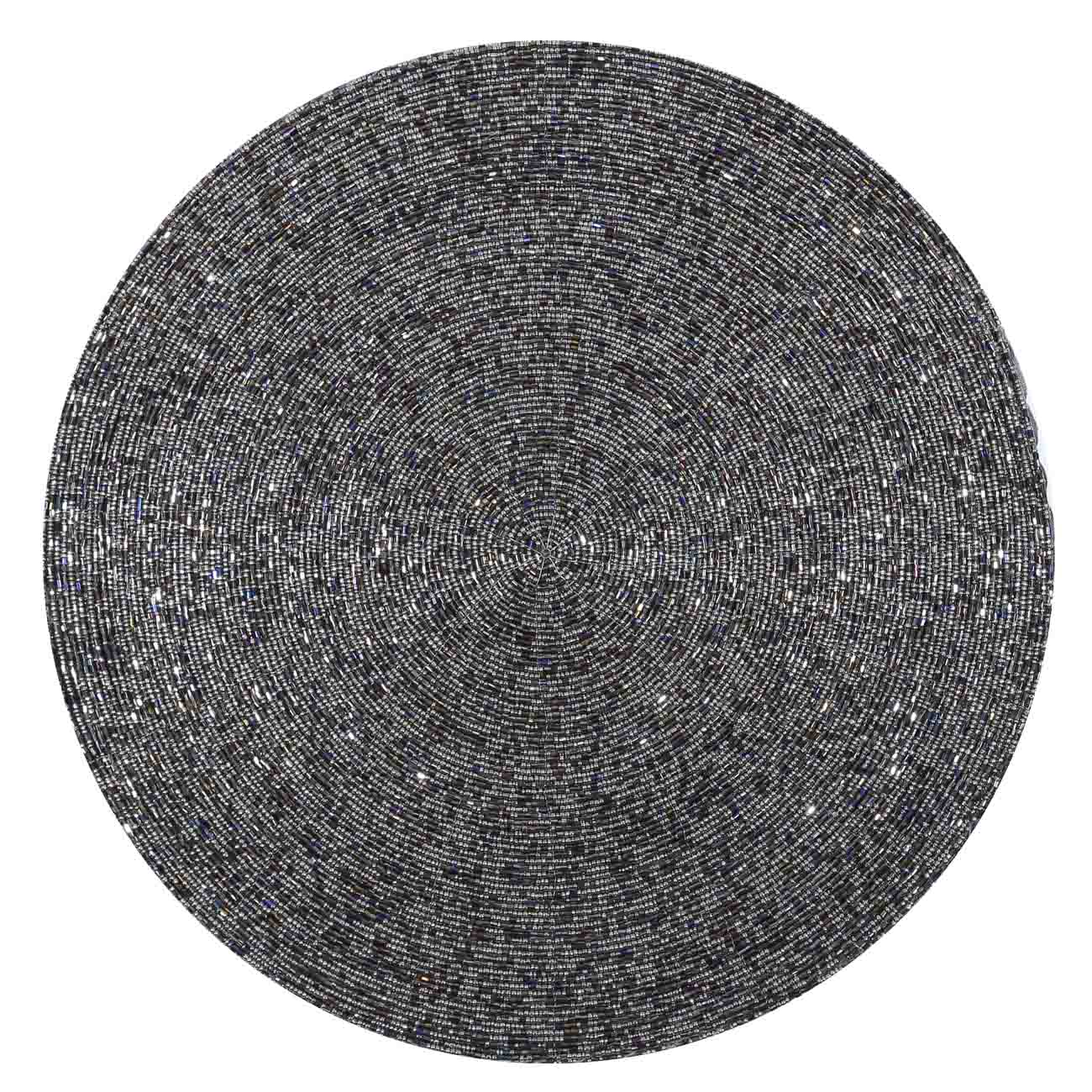 

Салфетка под приборы, 36 см, бисер, круглая, бронзовая, Pure beads