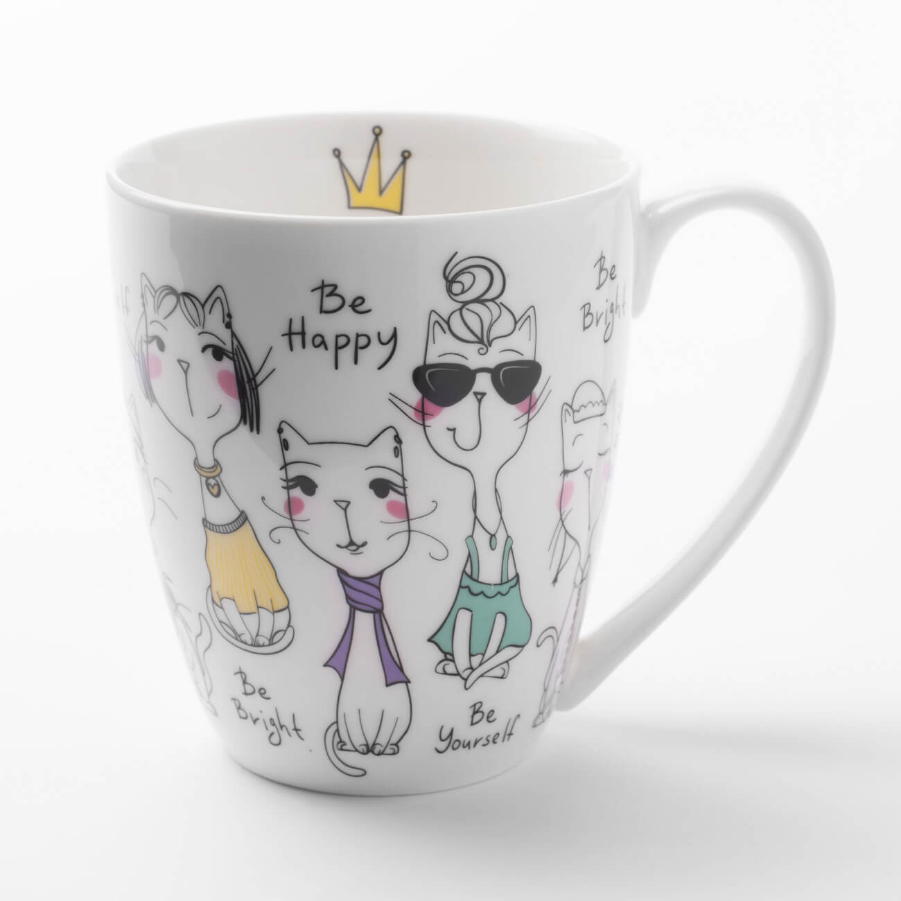 

Кружка, 320 мл, фарфор N, белая, Кошки, Cat