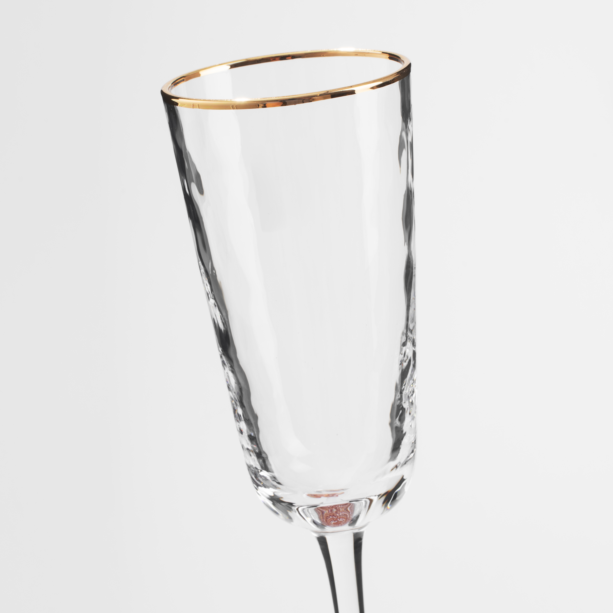 Бокал для шампанского, 190 мл, 2 шт, стекло, с золотистым кантом, Liomea gold изображение № 4