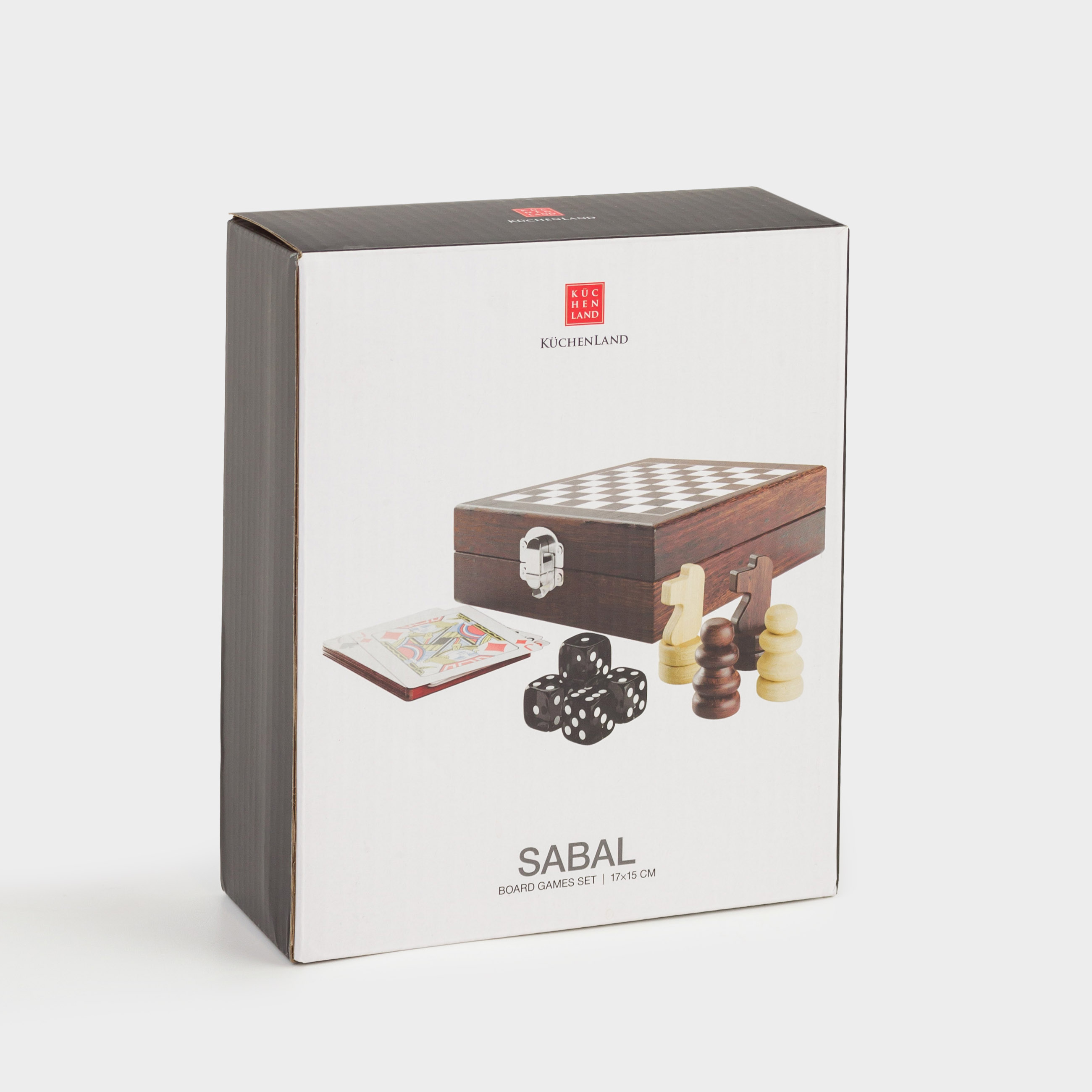 Набор настольных игр, 16х13 см, карты/кости/шахматы, дерево/пластик, Sabal, image-7