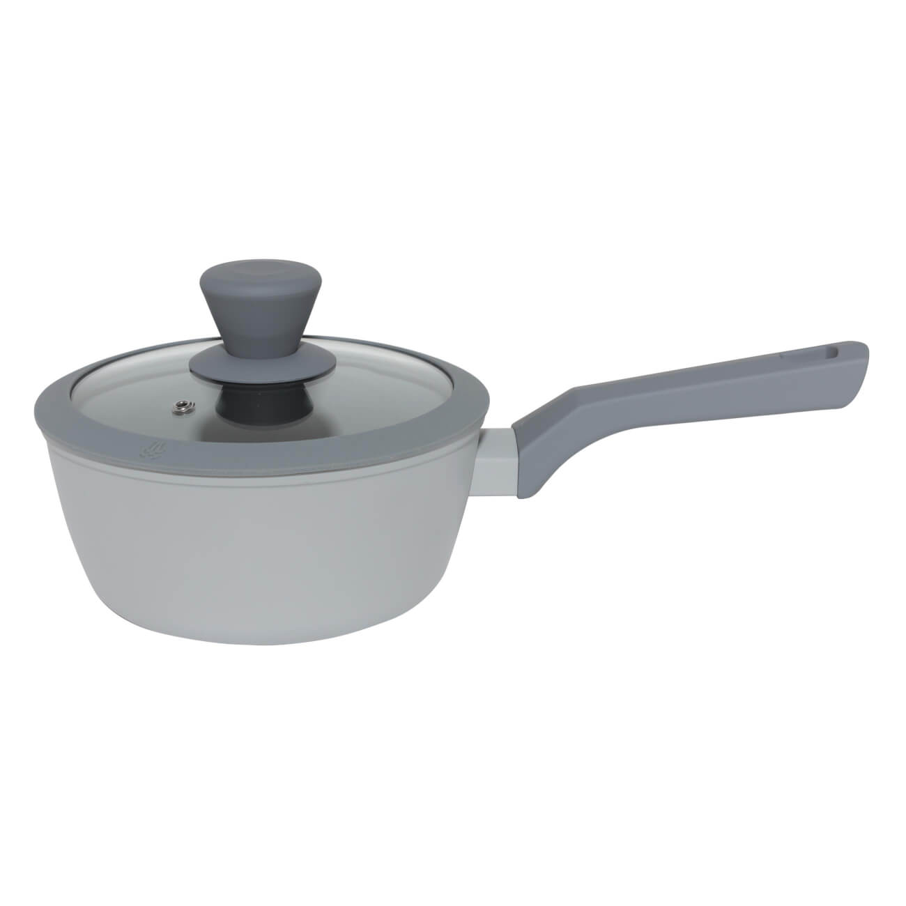 

Ковш, 18 см, 1,7 л, с крышкой, с покрытием, алюминий, серый, Grey steel