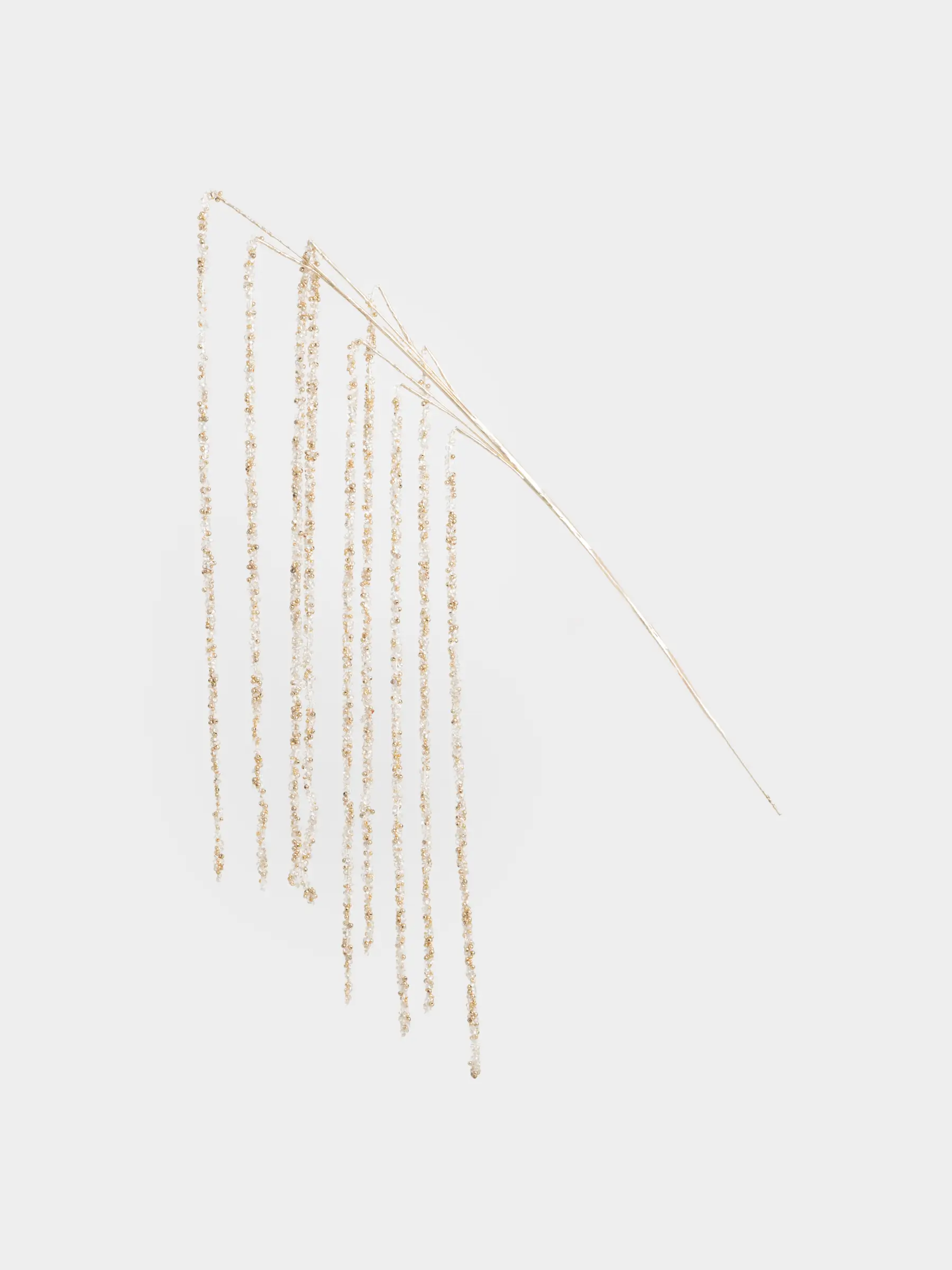 Ветка декоративная, 73 см, пластик/металл, Ледяные золотистые прутья, Crystal decor, image-0