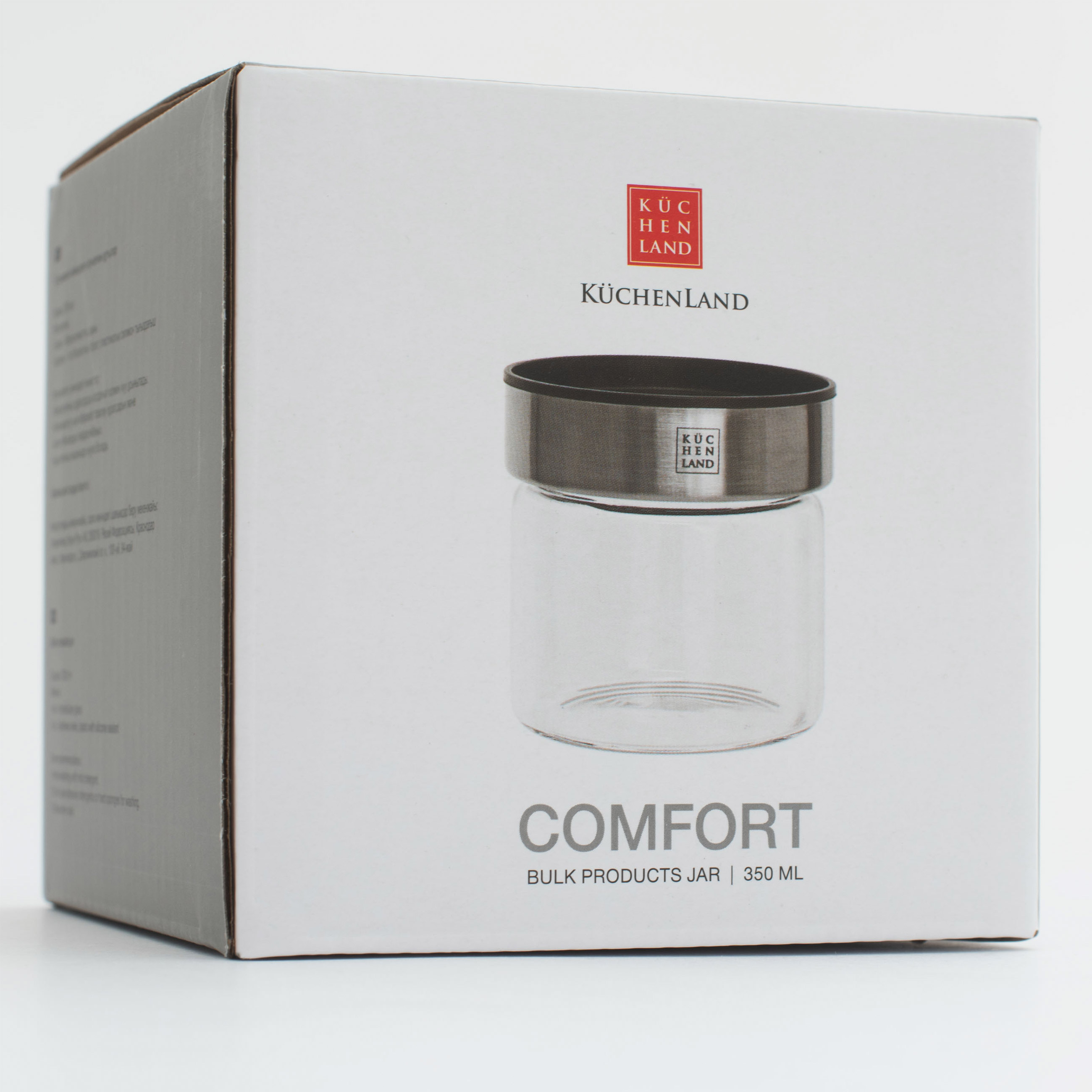 Банка для сыпучих продуктов, 350 мл, стекло Б/пластик, Comfort, image-4