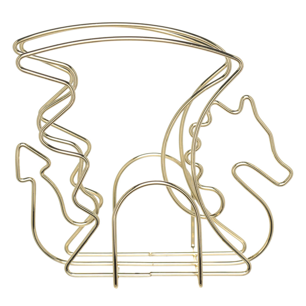 

Салфетница, 17 см, 4 секции, металл, золотистая, Дракон, Twist gold