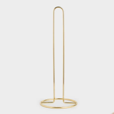 Держатель для бумажных полотенец, 31 см, металл, золотистый, Twist gold ,image-0