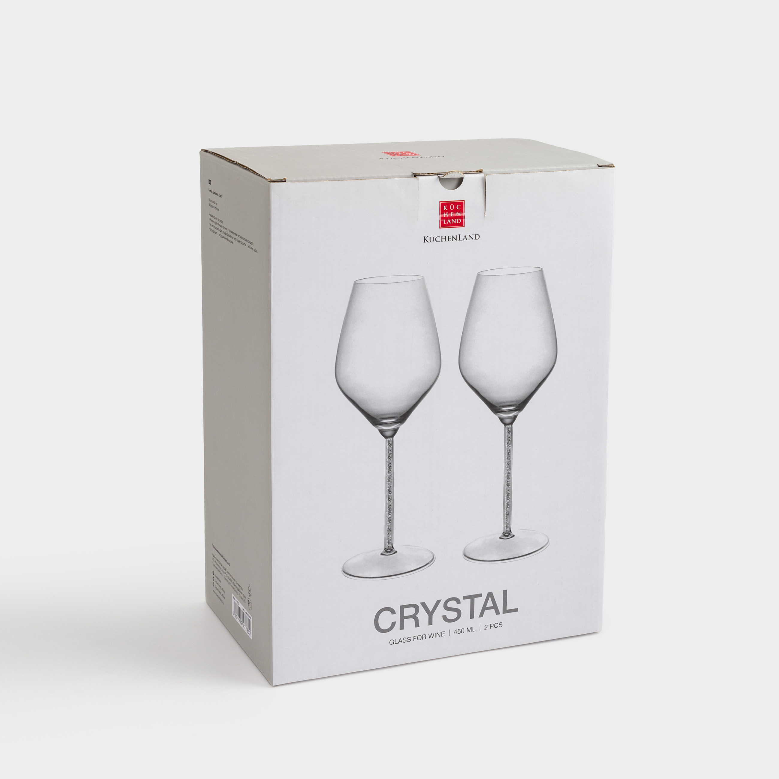 Бокал для вина, 450 мл, 2 шт, стекло/стразы, Crystal decor, image-4