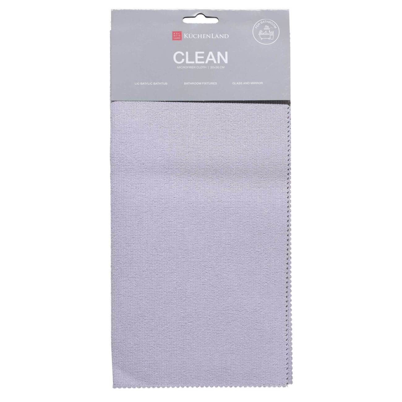 

Тряпка для ванной, 30х30 см, полиуретан, лиловая, Clean