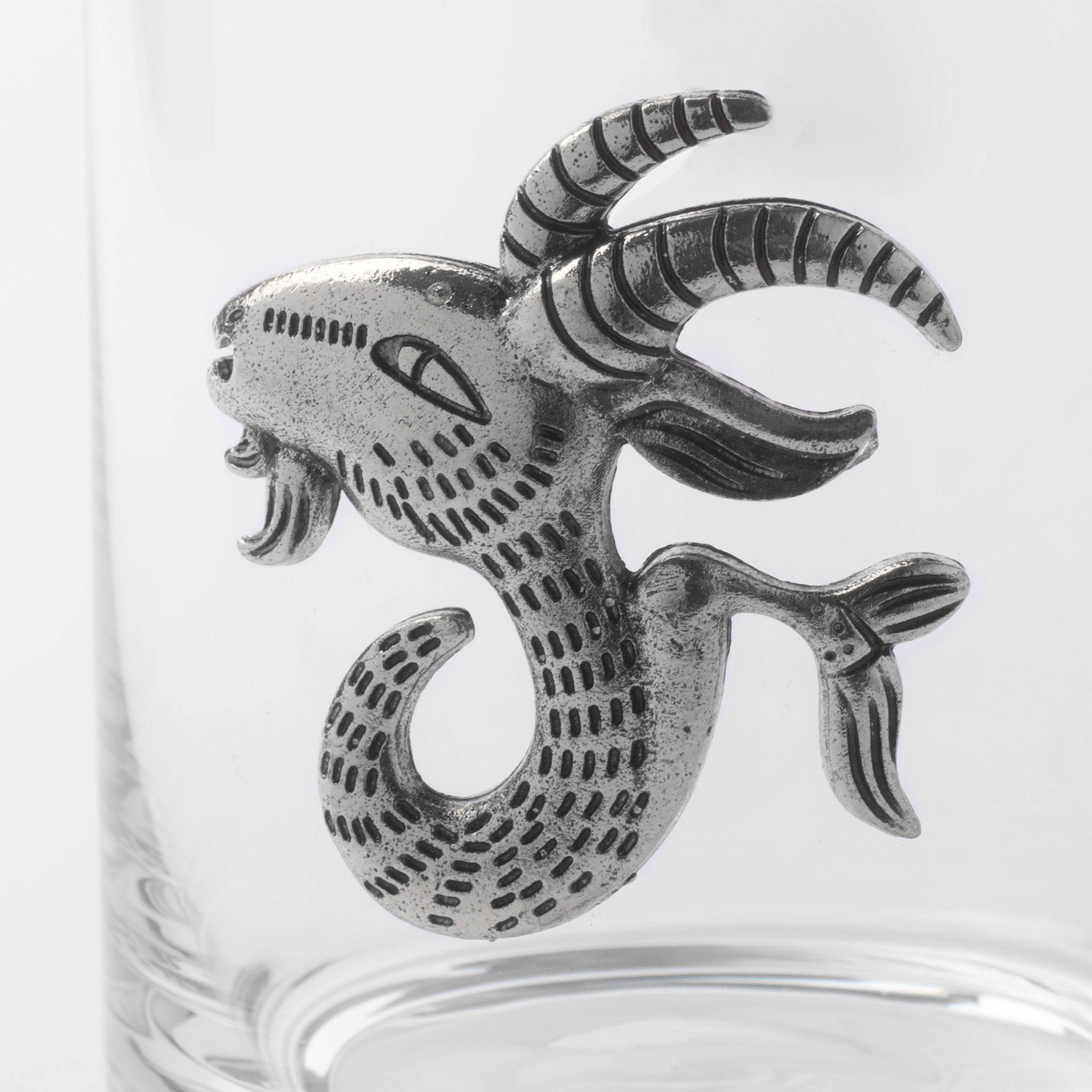 Стакан для виски, 10 см, 340 мл, стекло/металл, серебристый, Козерог, Zodiac, image-4