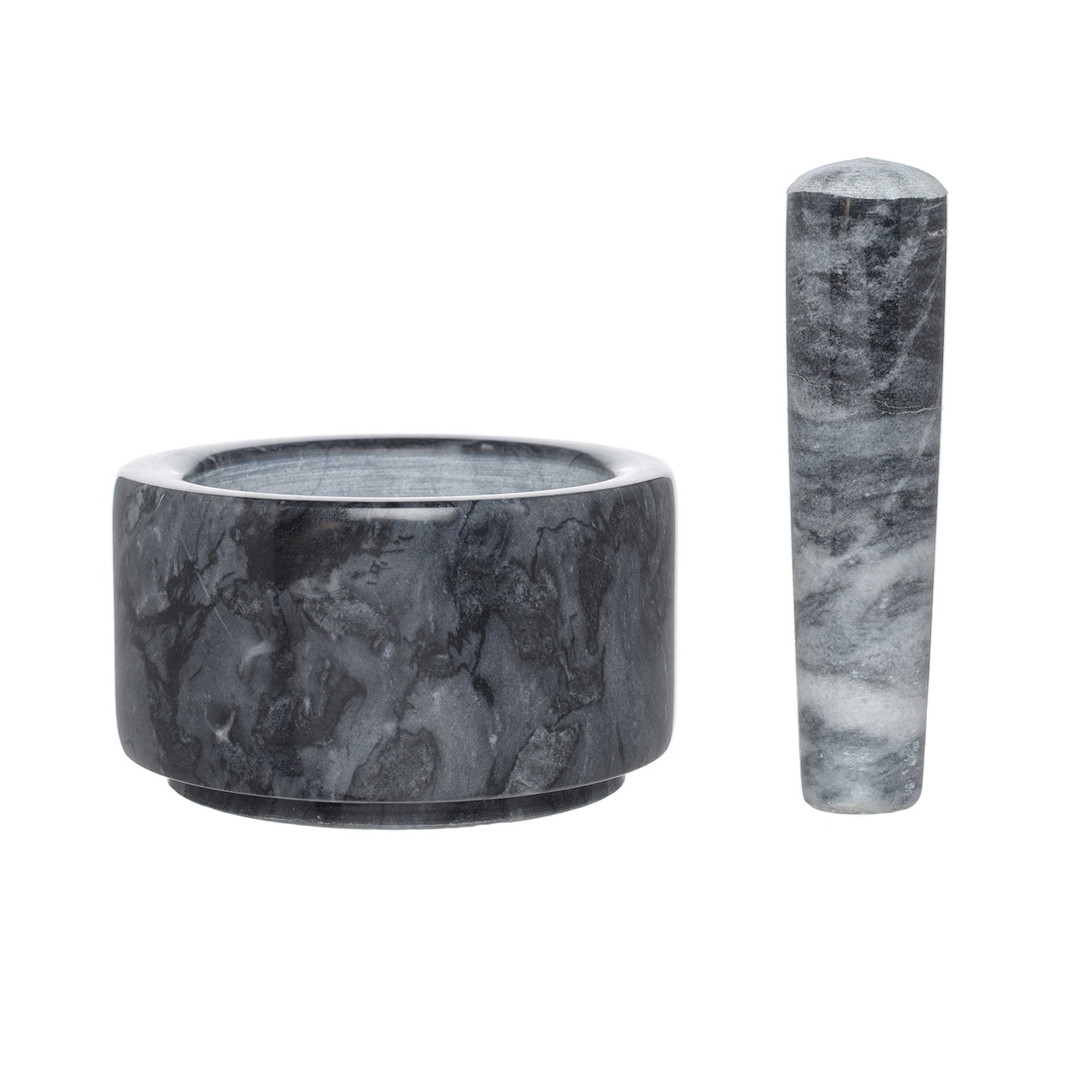 Ступка для специй, 11 см, с пестиком, мрамор, черная, Marble изображение № 2