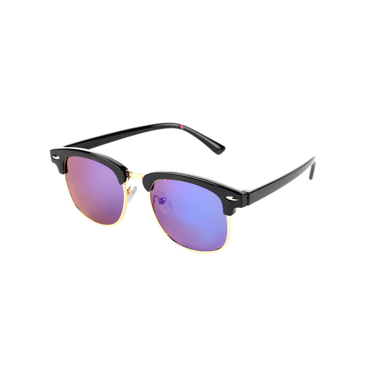 

Очки солнцезащитные, детские, металл/пластик, черные, Клабмастеры, Eyewear