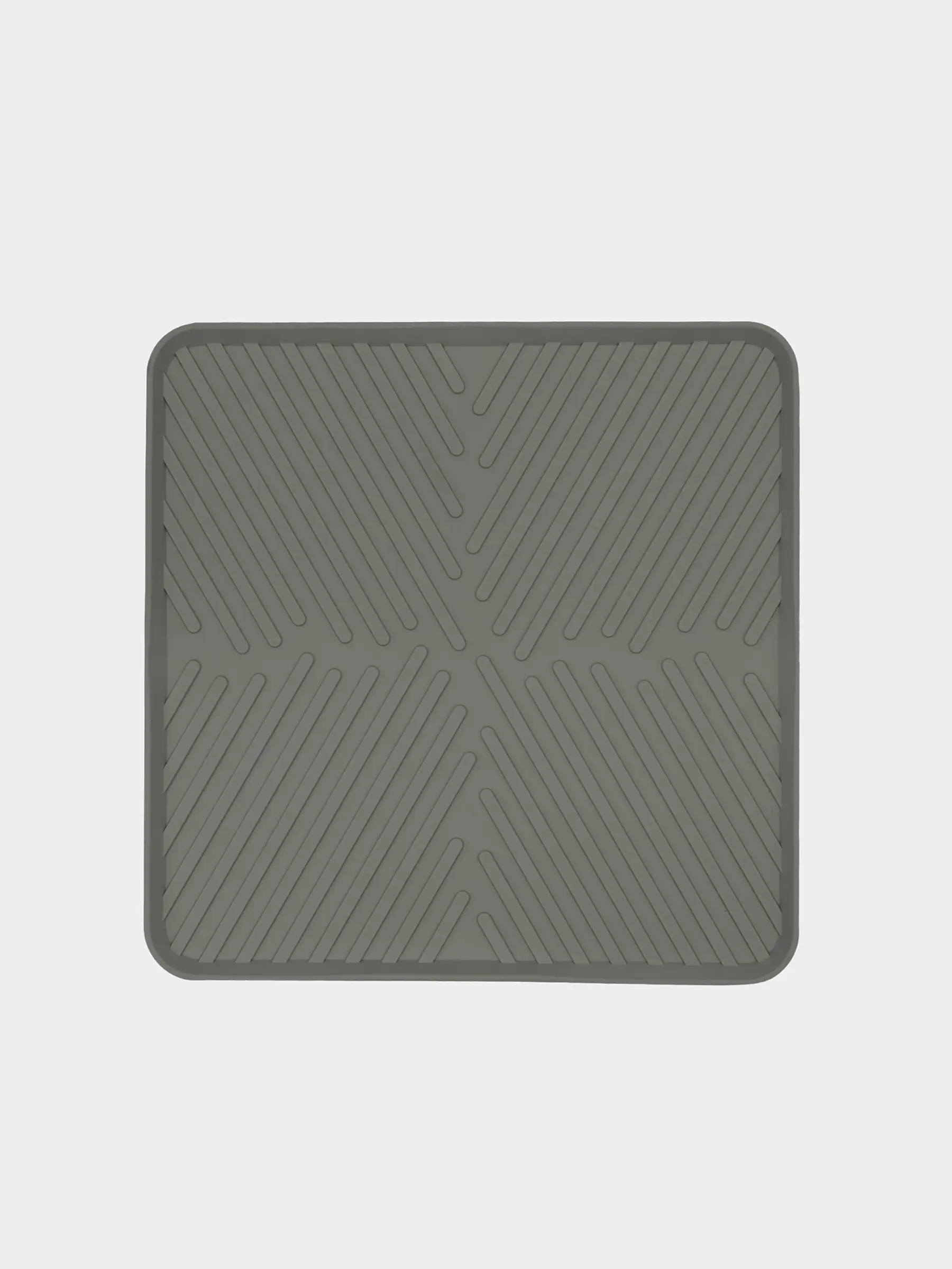 Коврик для сушки посуды, 30x30 см, резина, серый, Assist