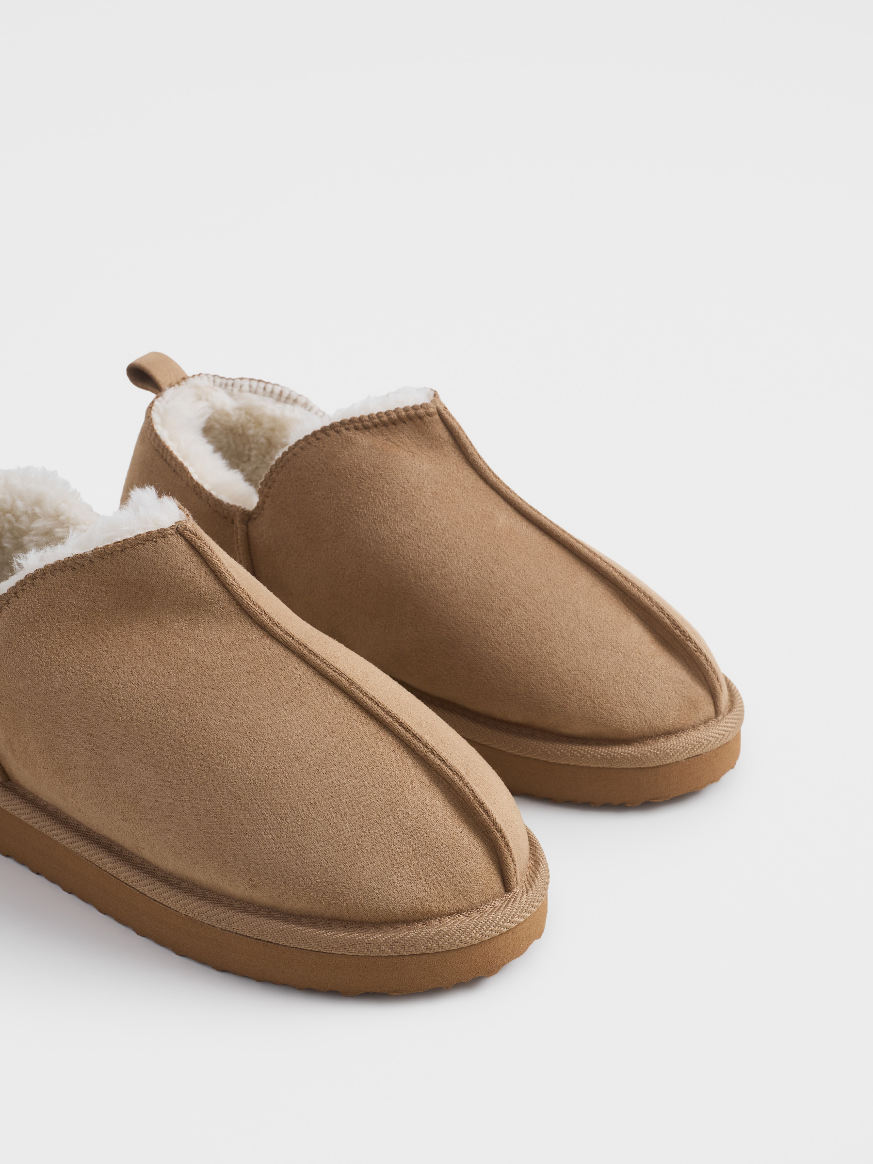Угги женские, р. 36-37, замша/искусственный мех, бежевые, Suede, image-4