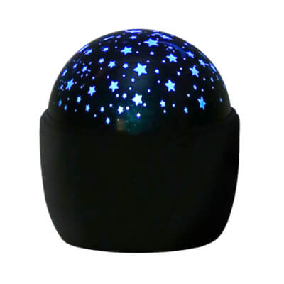 Проектор светоэффектов, 13 см, пластик, Звезды и луна, Шар, Star light