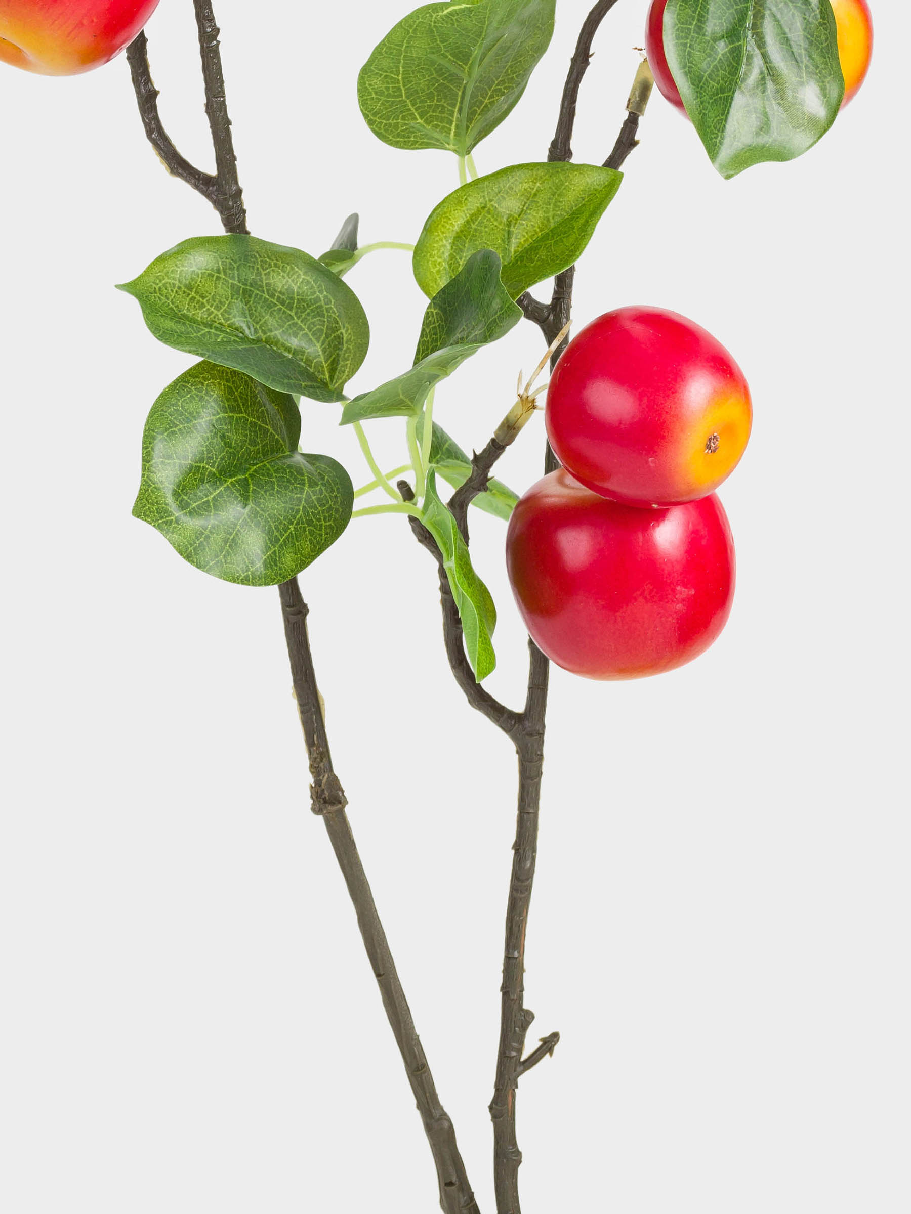 Ветка декоративная, 80 см, пенопласт/полиэстер, Красные яблоки, Fruit decor, image-3