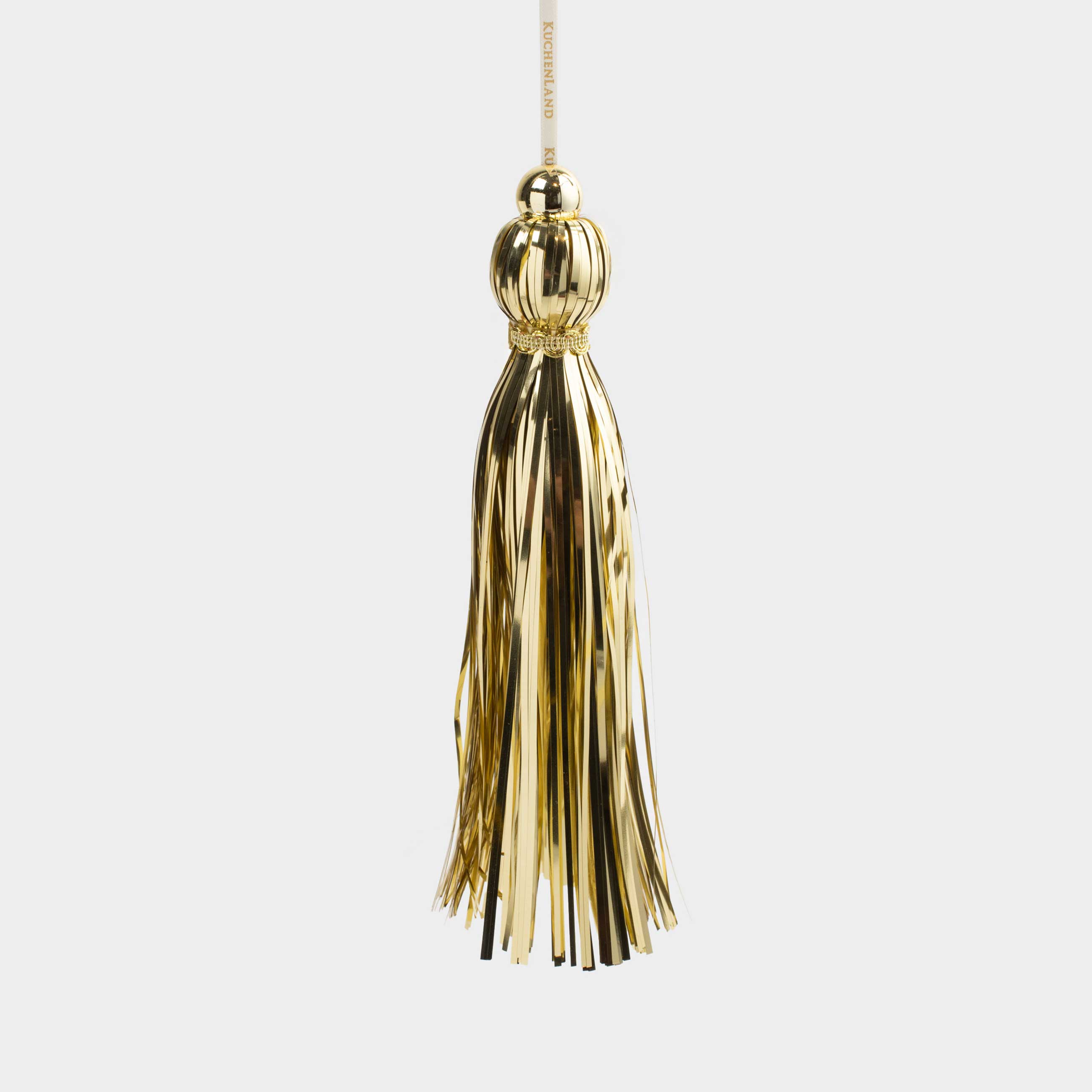 Игрушка елочная, 23 см, мишура/пластик, золотистая, Кисточка, Tinsel christmas, image-0