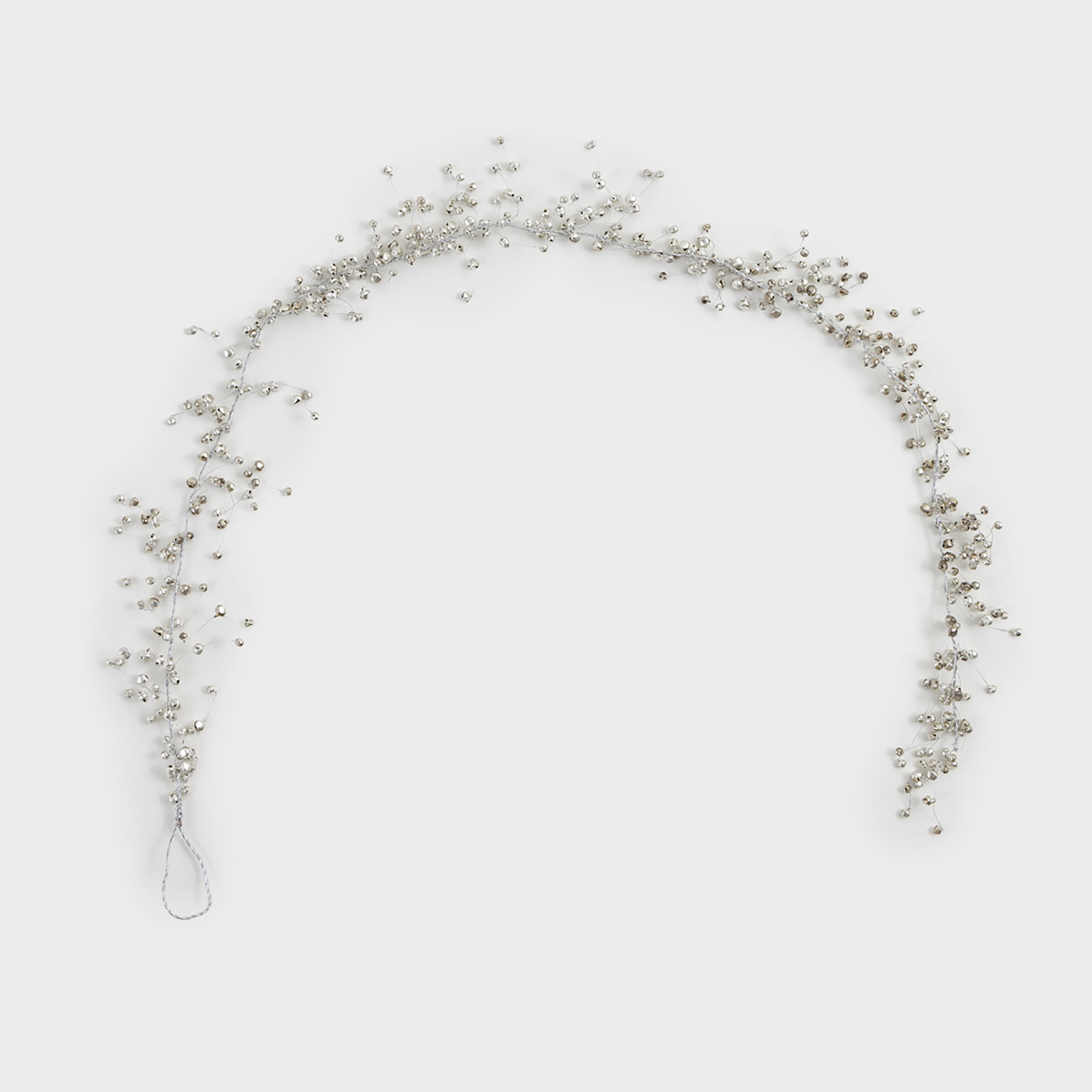 Гирлянда декоративная 15 м металл Серебристые бусины Balls decor 995₽