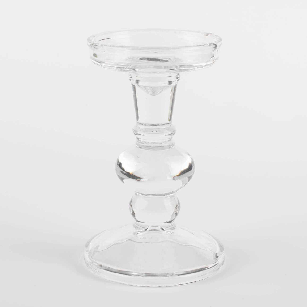 

Подсвечник, 15 см, для одной свечи, на ножке, стекло, Clear