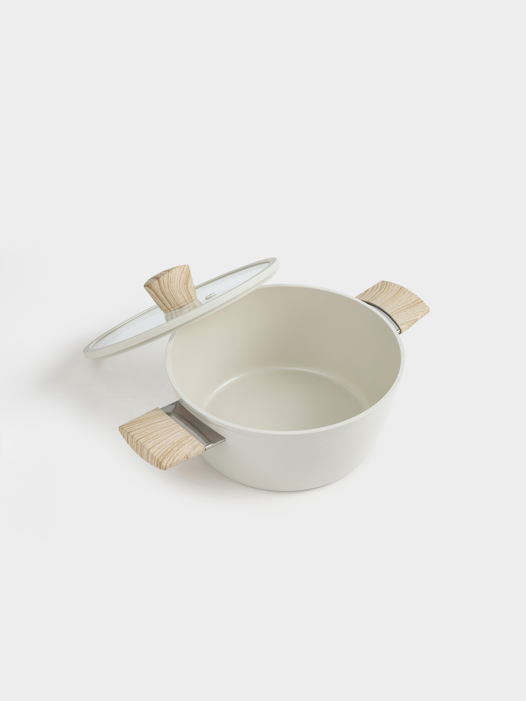 Кастрюля, 24 см, 3,9 л, с крышкой, с покрытием, алюминий, молочная, Sentimentality, image-1