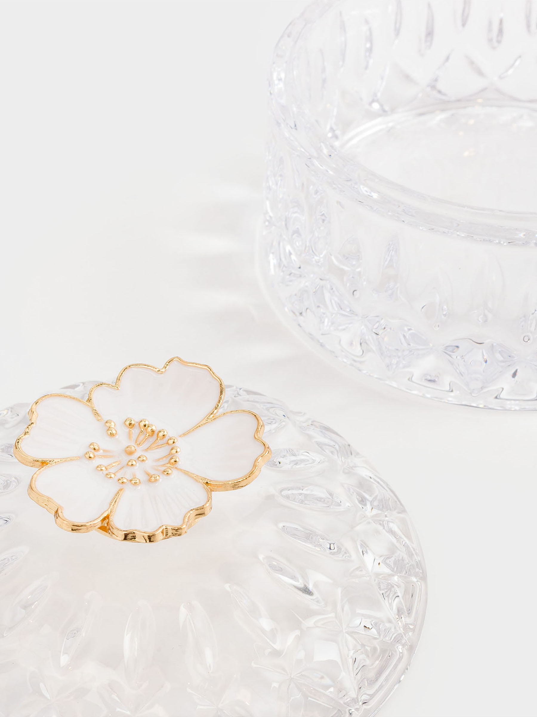 Емкость для хранения, 10х8 см, 170 мл, стекло Р/металл, Цветок, Naiad, image-3