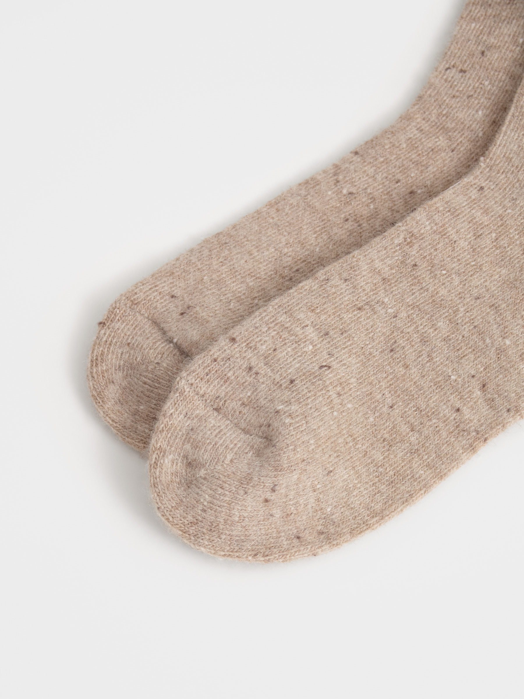 Носки женские, с добавлением шерсти, акрил/шерсть, песочные, Дизайн, Wool warm, image-3