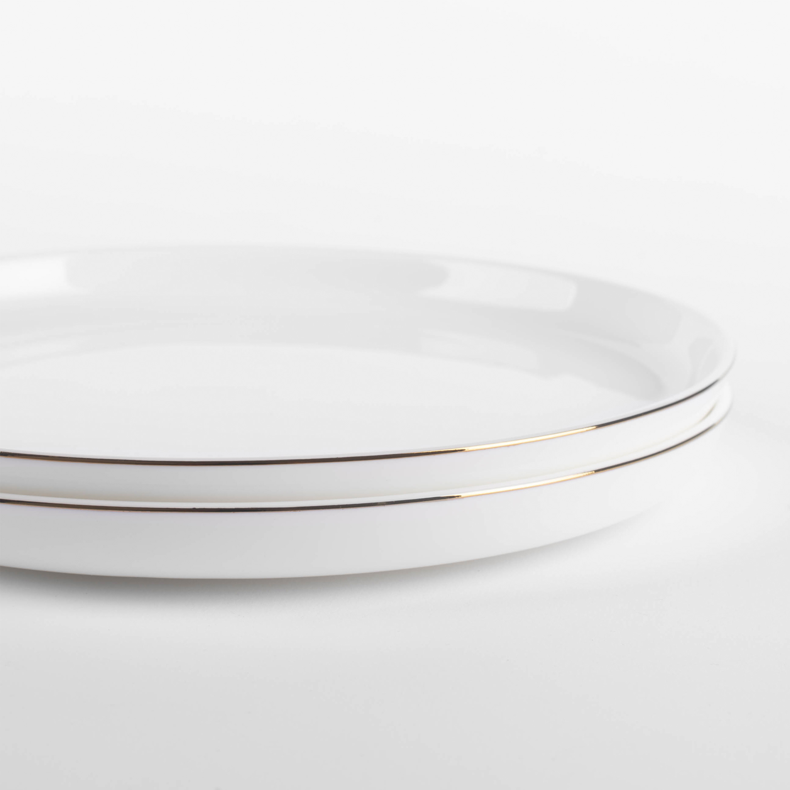 Тарелка десертная, 20 см, 2 шт, фарфор F, белая, Ideal gold изображение № 2