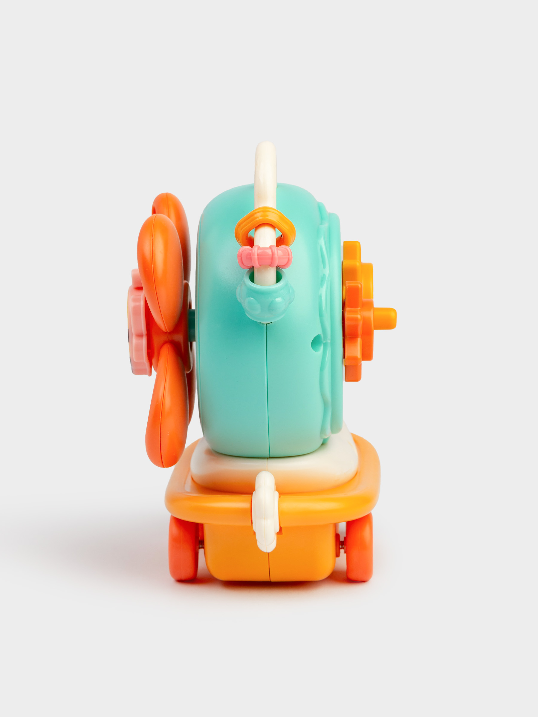 Игрушка развивающая, 12х15 см, пластик, цветная, Улитка на колесах, Kiddy, image-4
