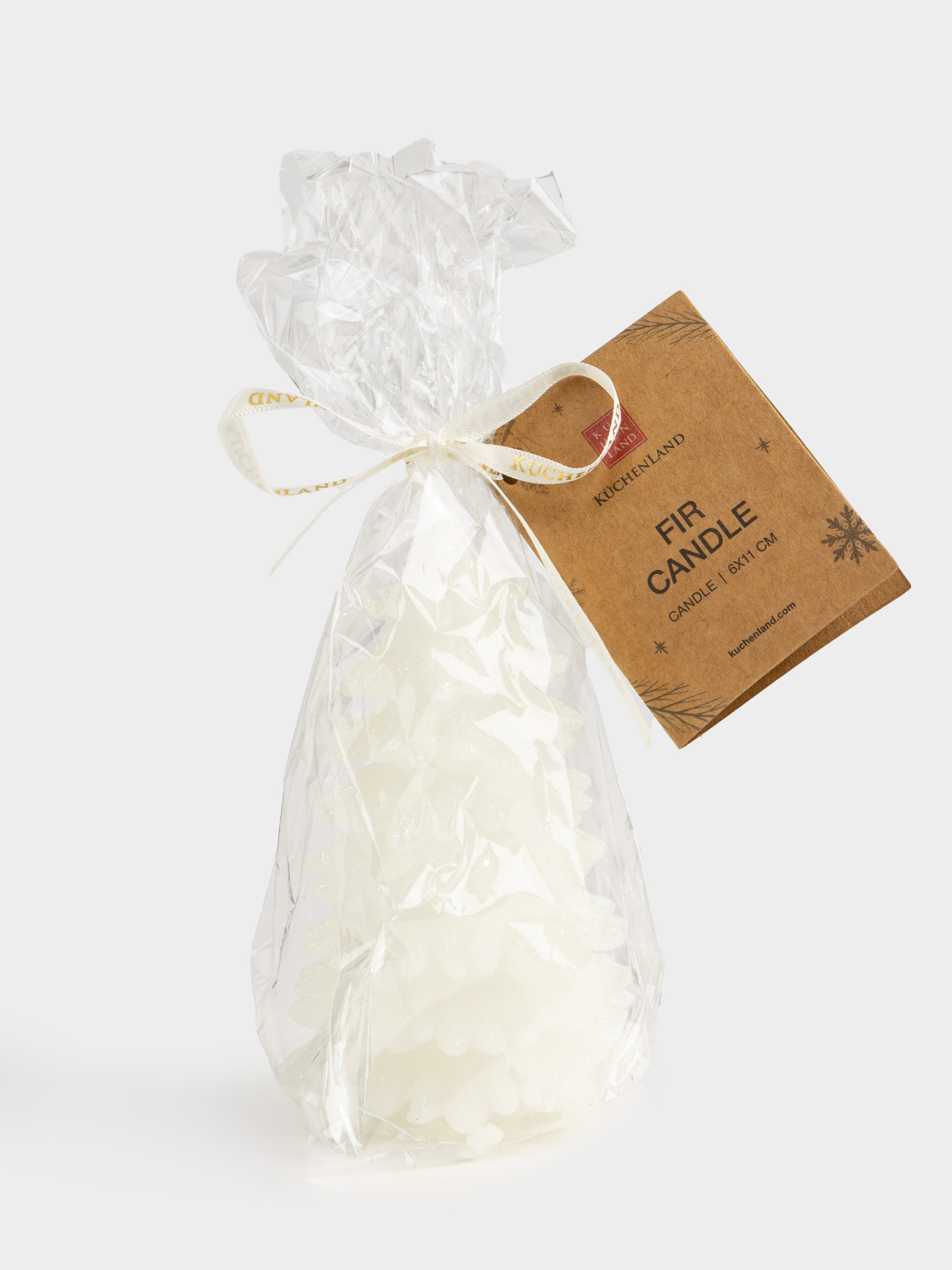 Свеча, 6х11 см, белая, Елка, Fir candle, image-3