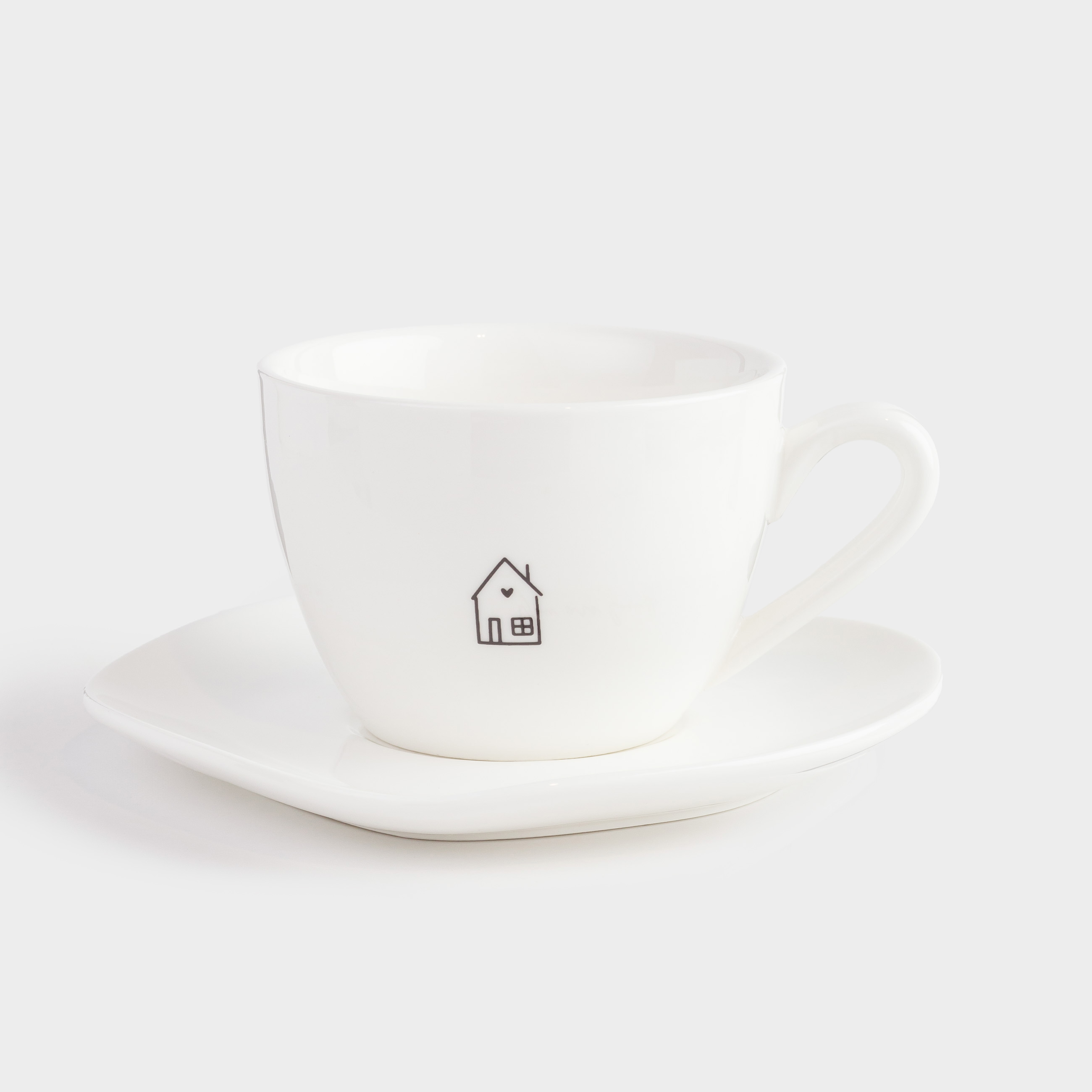 Пара чайная 1 перс 2 пр 200 мл фарфор P белая Дом Amour 1190₽