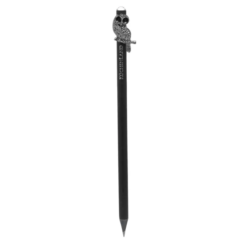 Карандаш, 18 см, чернографитный, с фигуркой, черный, Сова, Draw figure