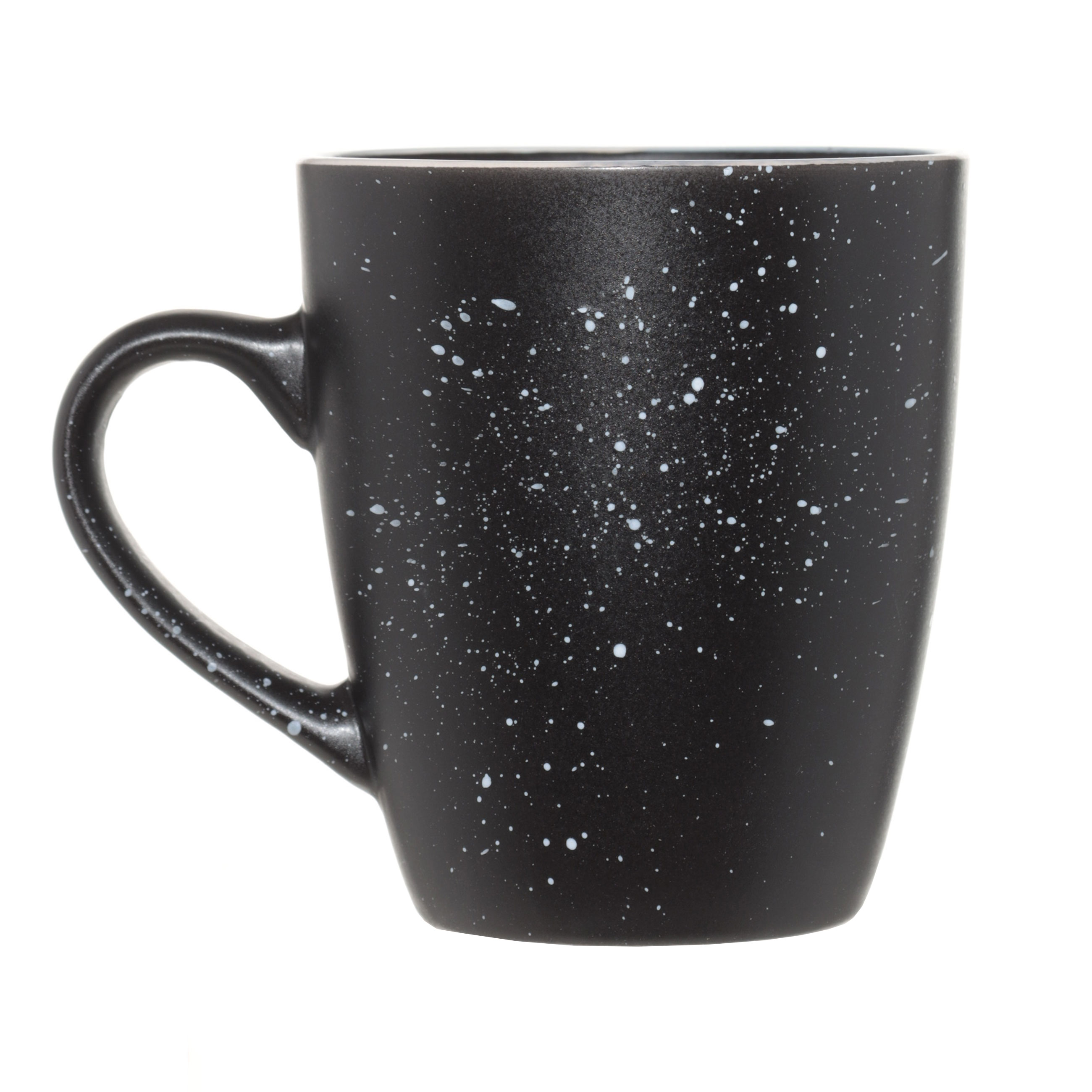 Кружка, 400 мл, 2 шт, керамика, черная, в крапинку, Particle, image-1