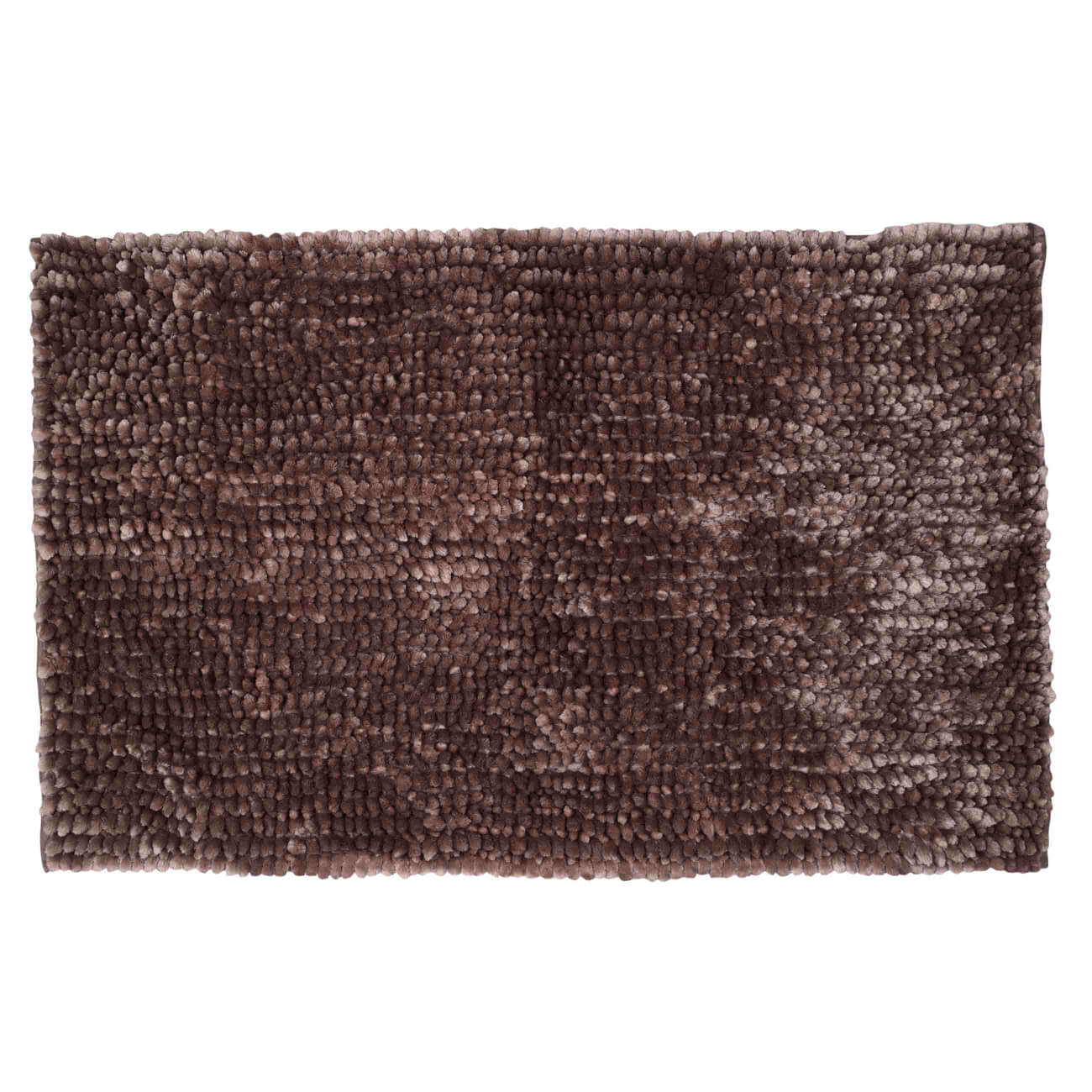 Коврик, 50х80 см, противоскользящий, полиэстер, коричневый, Fluff коврик для ванной togas мира серый 70х120 см
