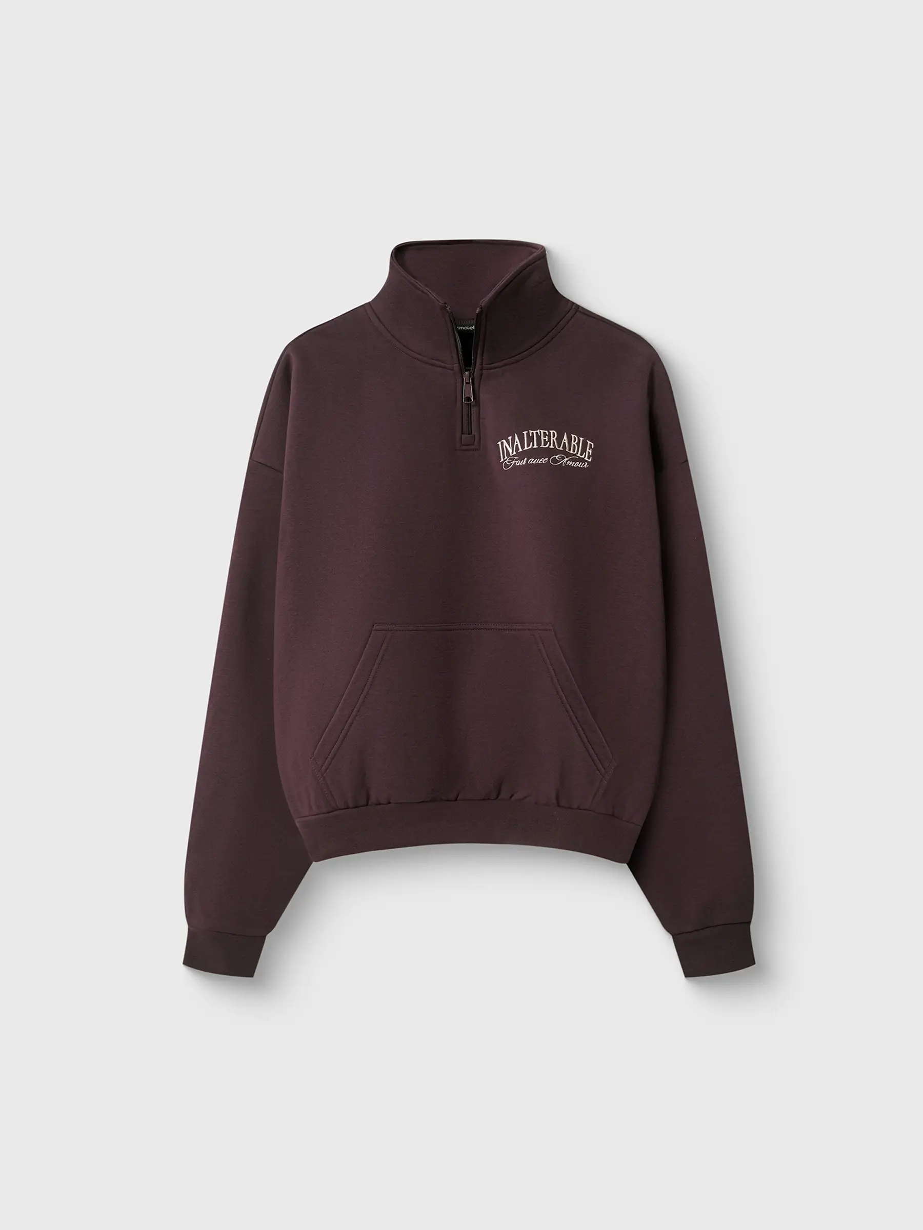 Толстовка с молнией, бордовая, Leonie