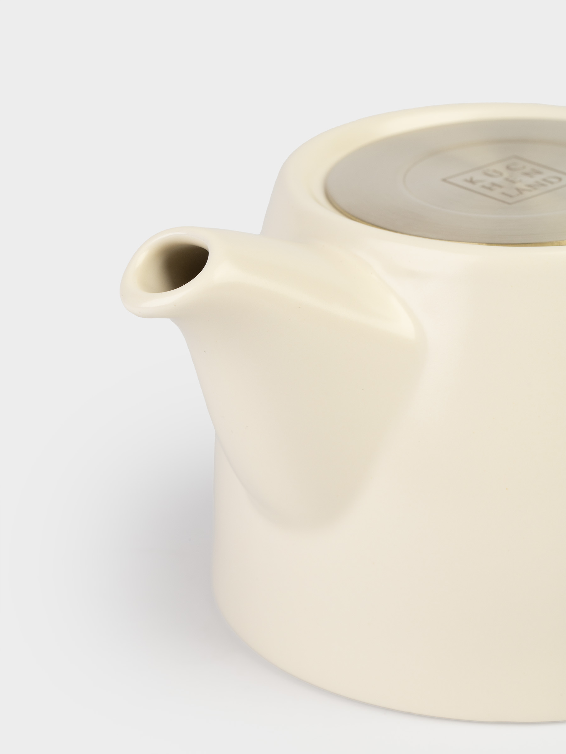 Чайник заварочный, 500 мл, керамика/сталь, молочно-золотистый, Kettle ceramo, image-2