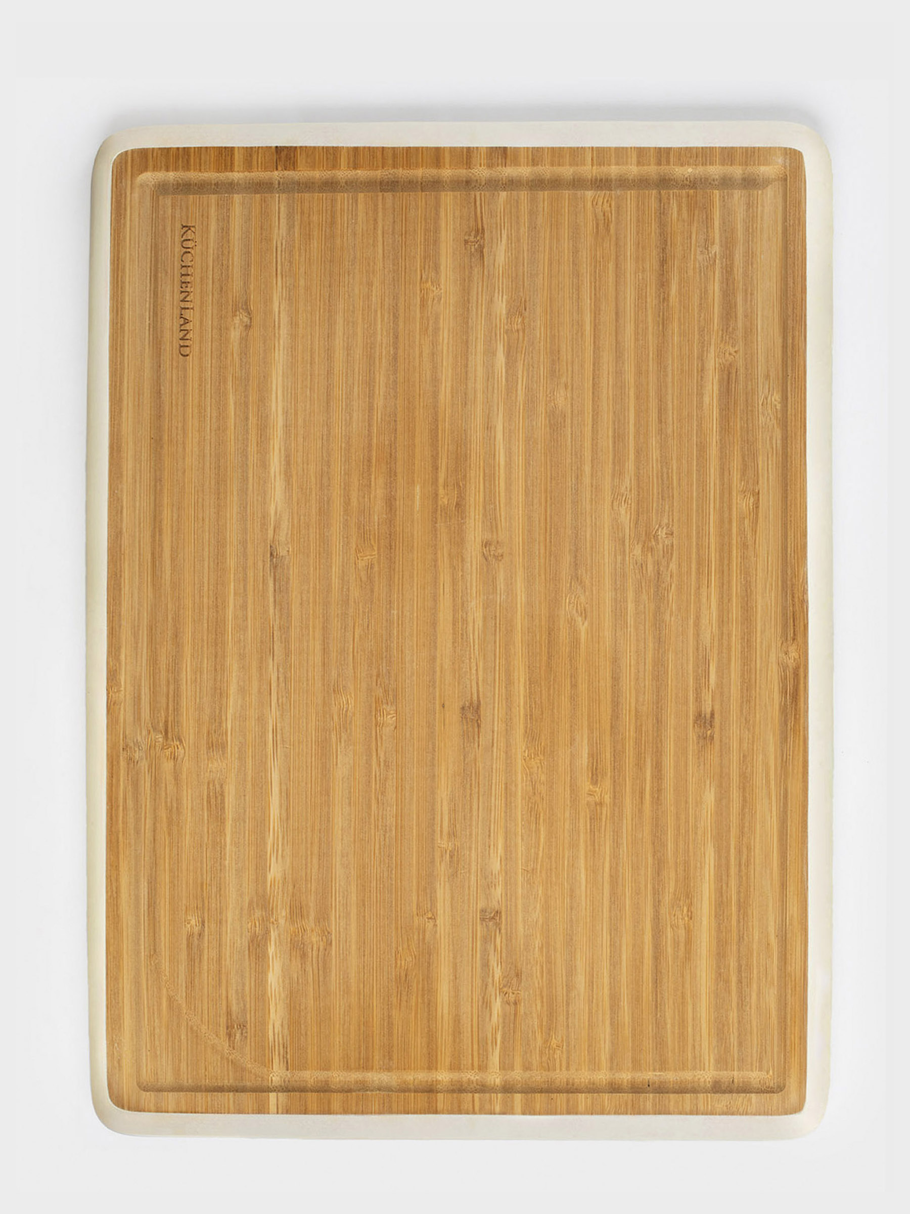 Доска разделочная, 38x28 см, бамбук, прямоугольная, молочный кант, Bamboo, image-0