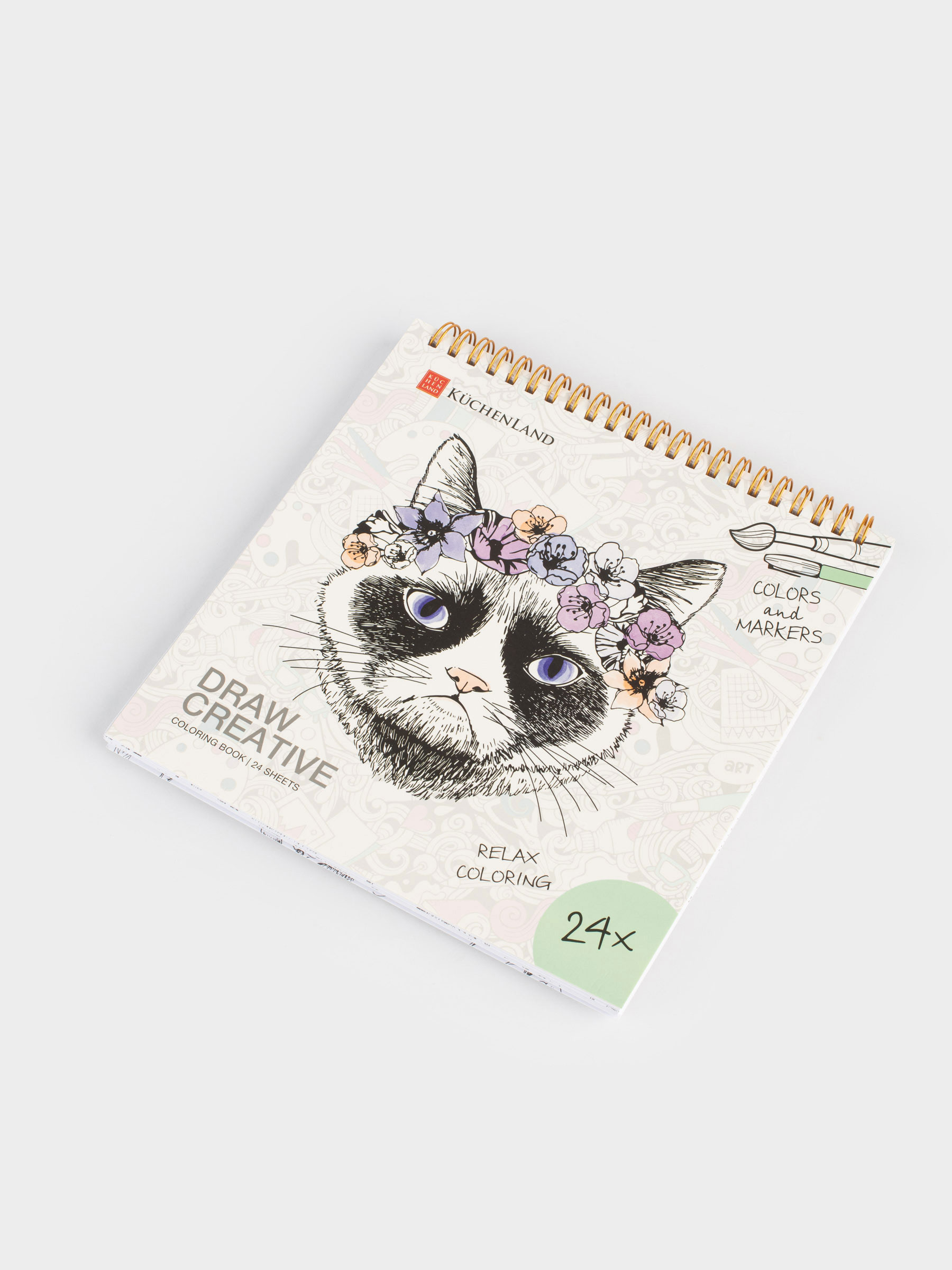 Альбом для раскрашивания, 21х21 см, 24 листа, на кольцах, Романтика, Draw creative, image-5