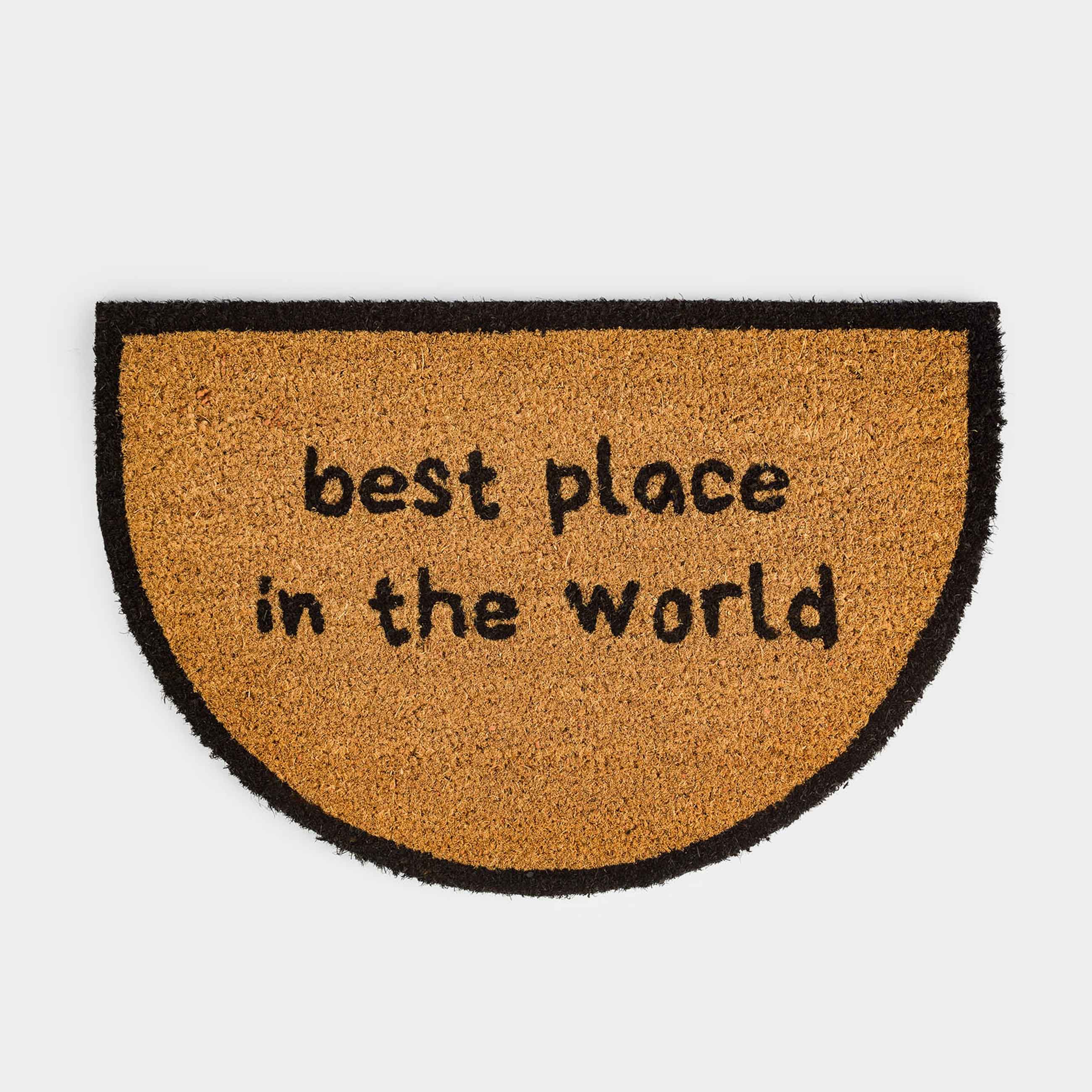 Коврик придверный 40x60 см кокосПВХ полукруглый коричневый Best place Home deco 1290₽