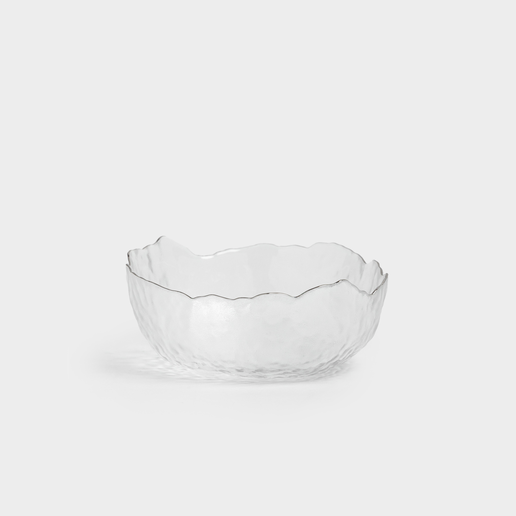 Салатник, 20х9 см, с серебристым кантом, Nautilus silver