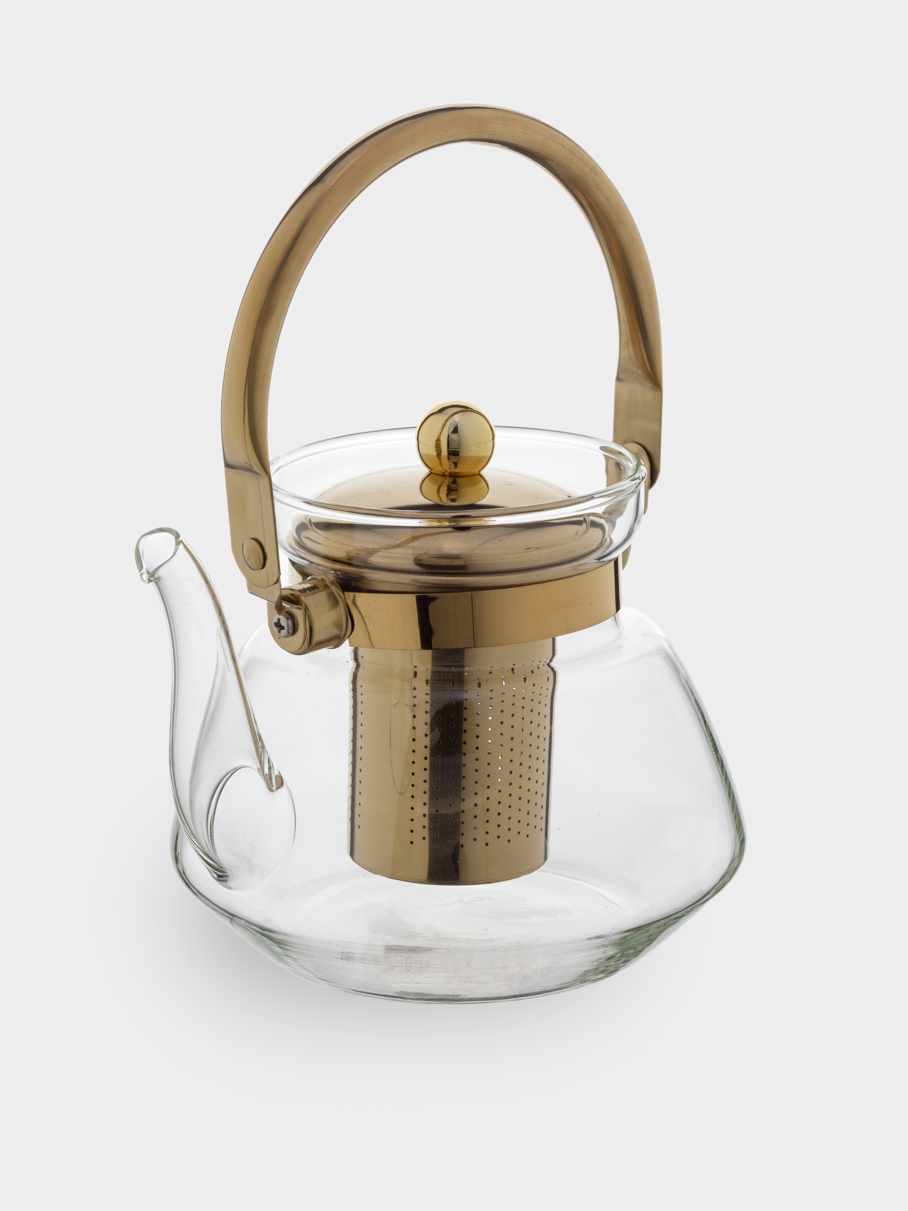 Чайник заварочный, 1,3 л, стекло Б/сталь, золотистый, Classic gold, image-2