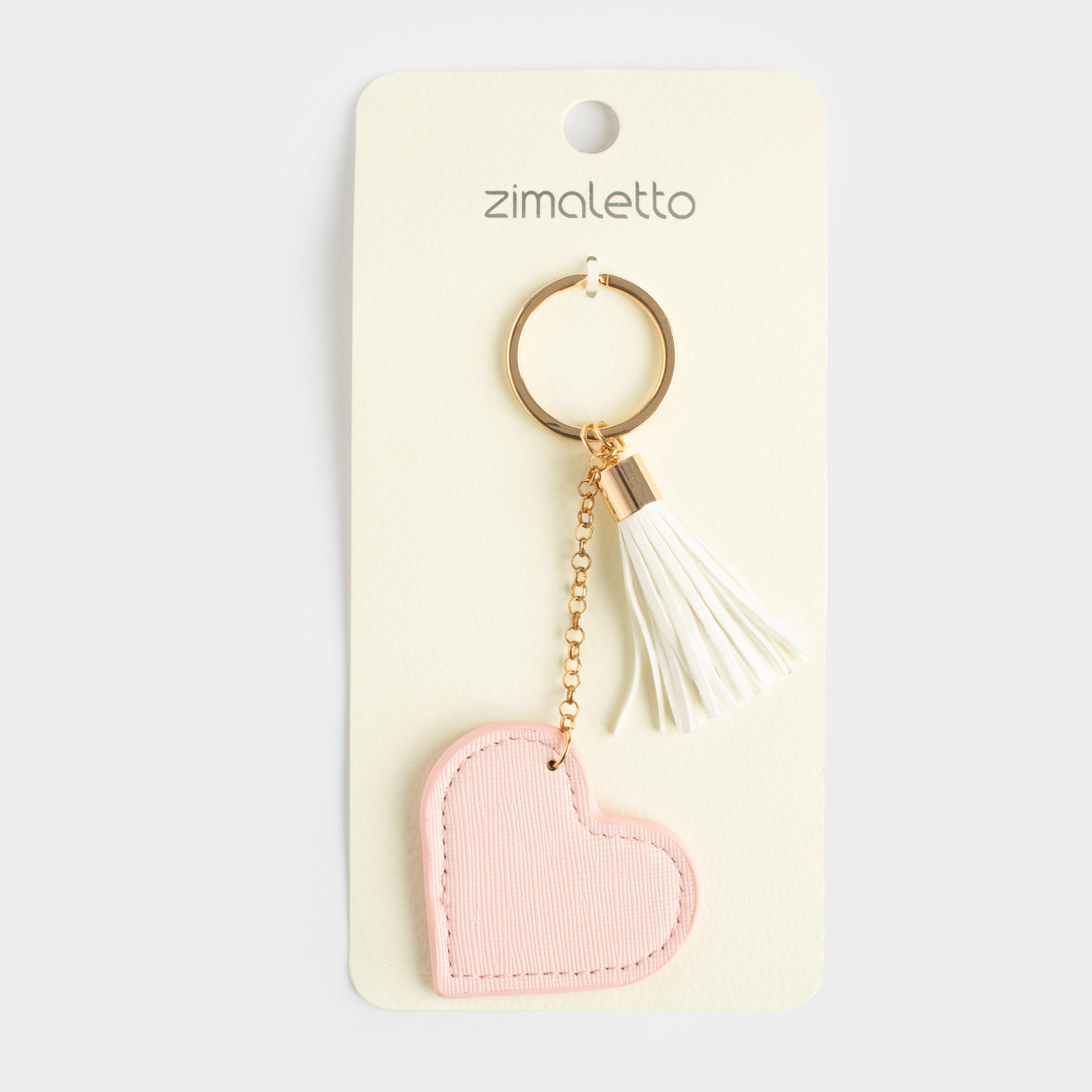 Брелок, 12 см, с кисточкой, полиуретан/металл, розовый, Сердце, Keychain heart, image-3
