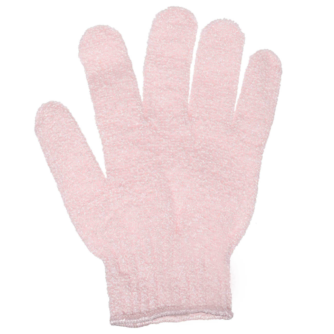 Перчатка для мытья тела, 20 см, 2 шт, отшелушивающая, нейлон, пудровая, Glamor мочалка перчатка полосатик