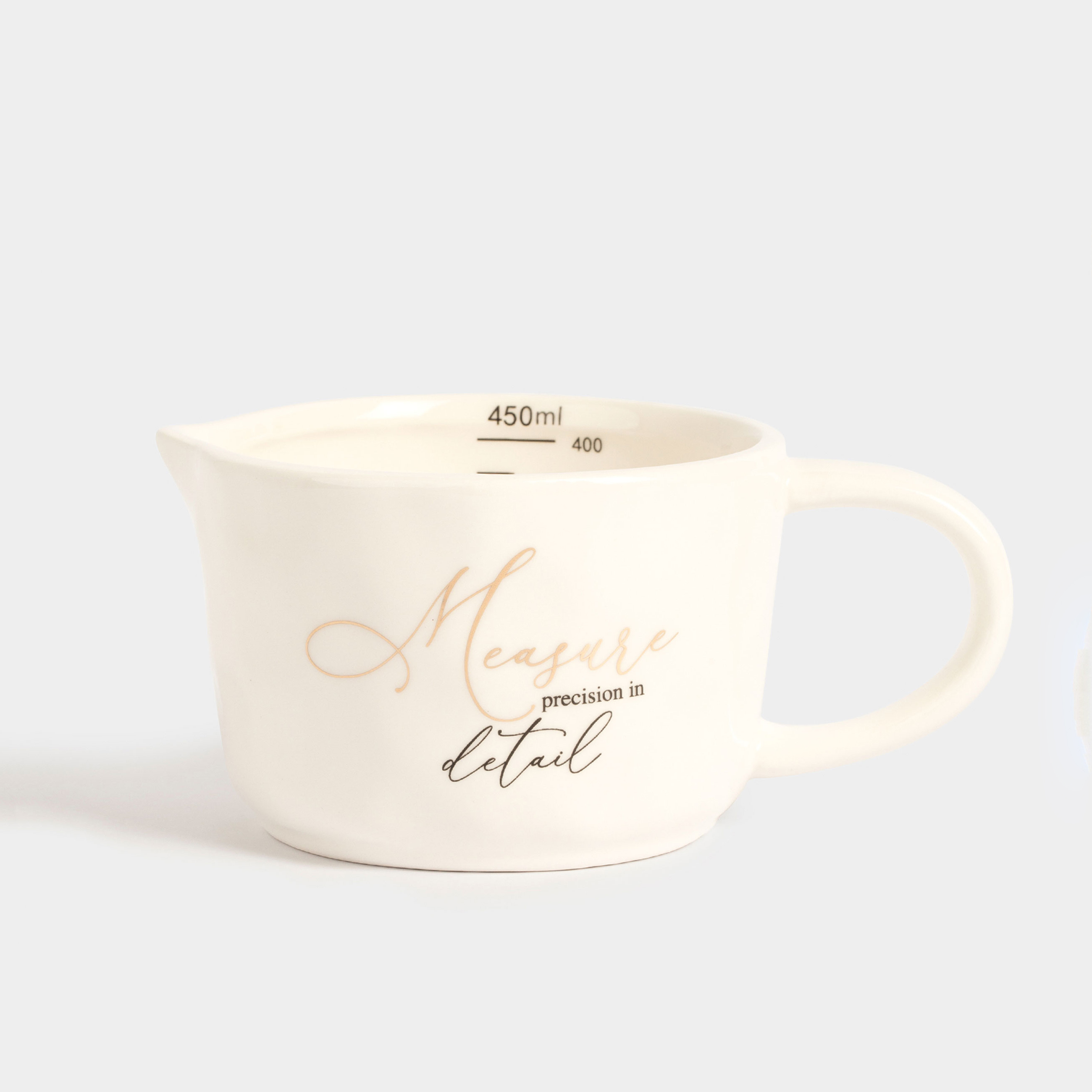 Емкость мерная 450 мл керамика D молочная Мятый эффект Crumple kitchen 990₽